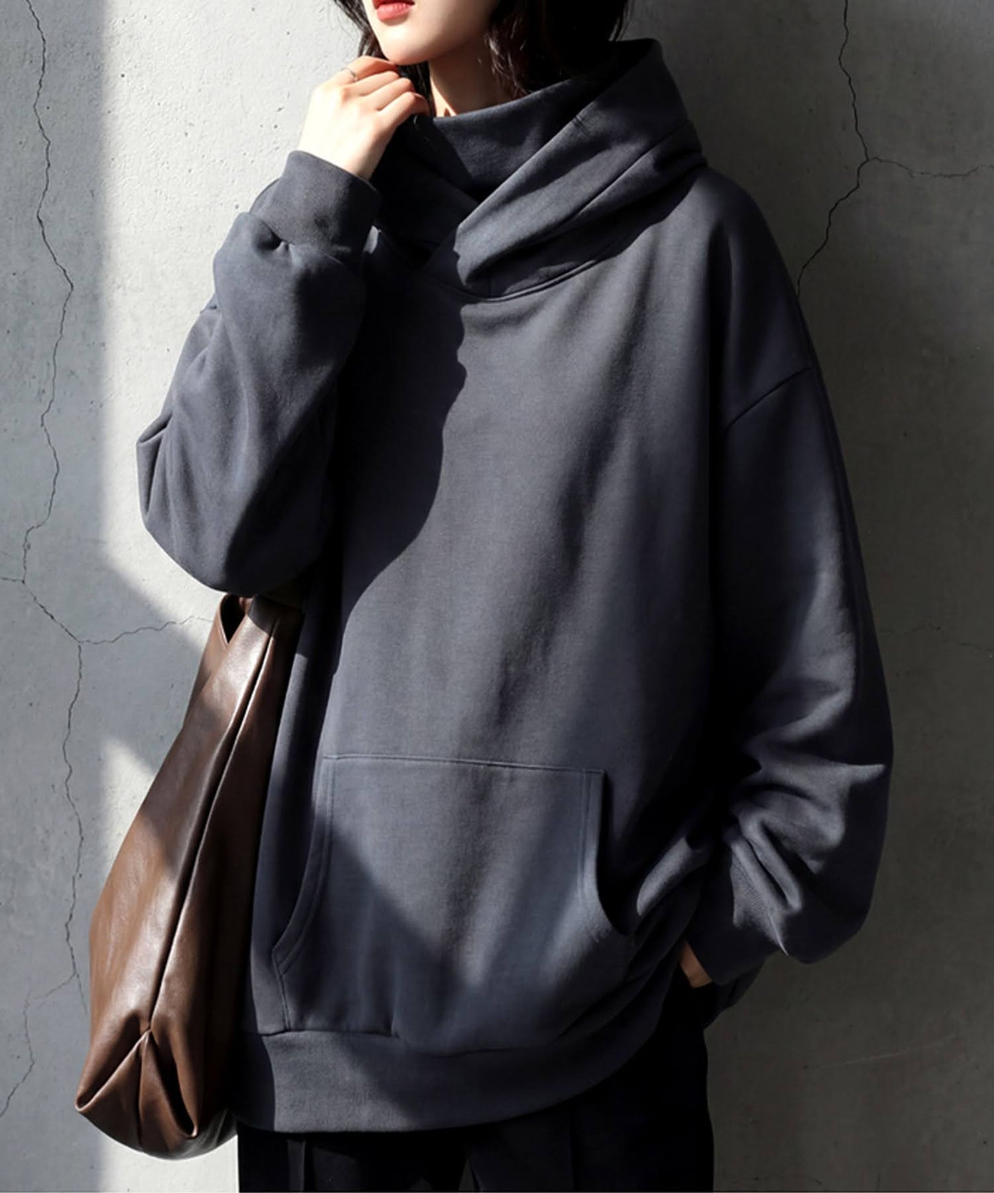 Ponte Material Hoodie Ladies
