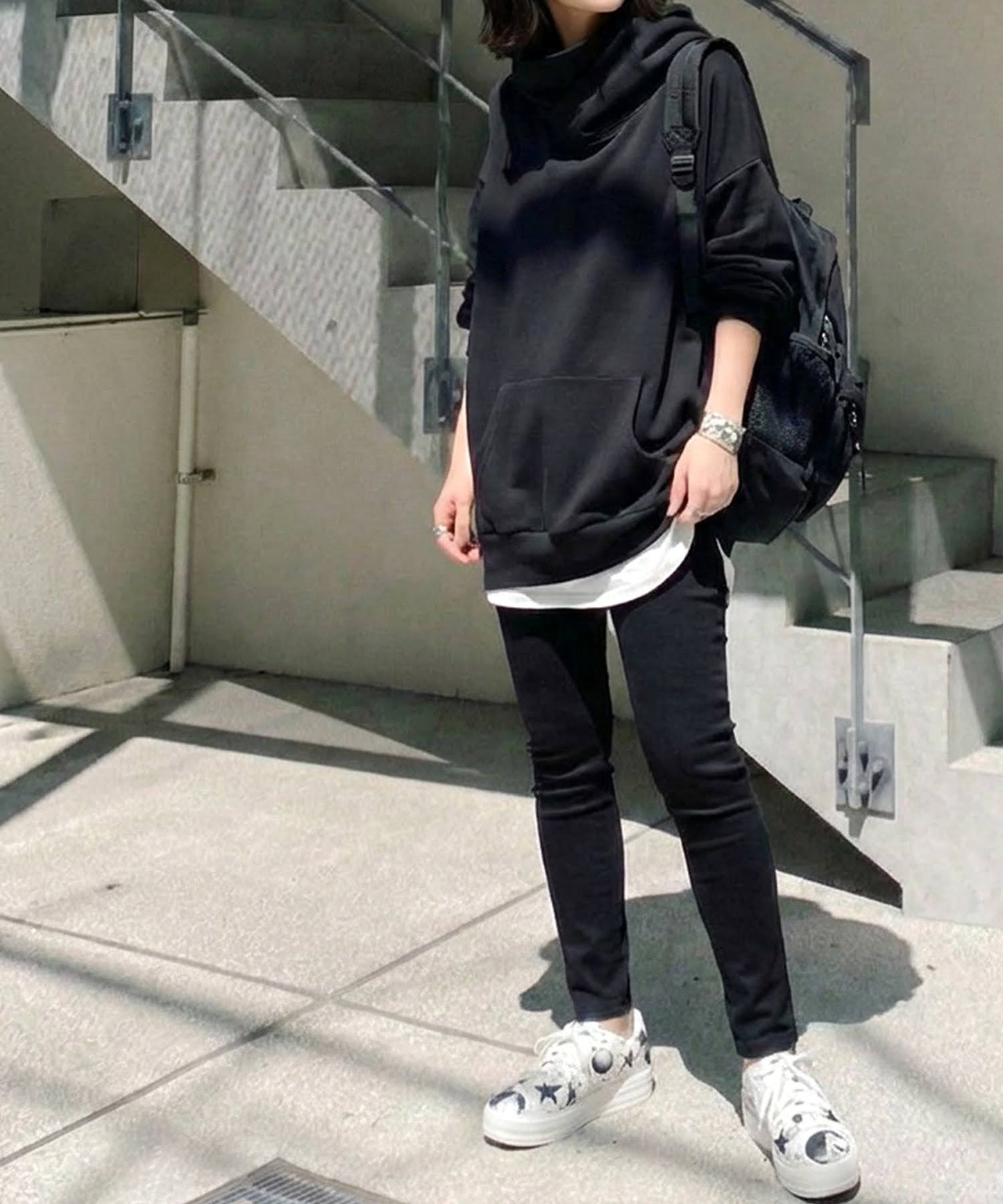 Ponte Material Hoodie Ladies
