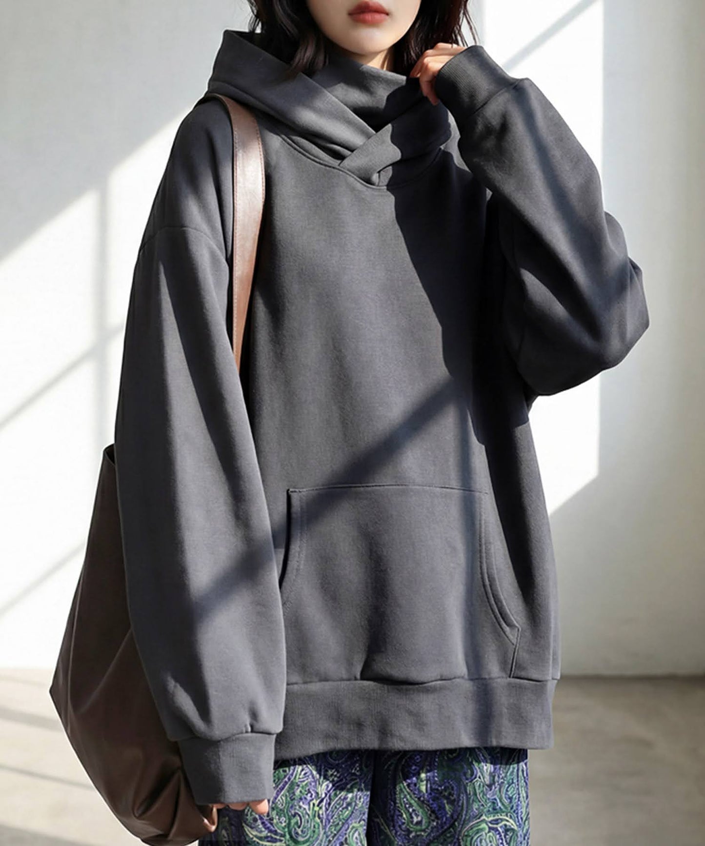 Ponte Material Hoodie Ladies