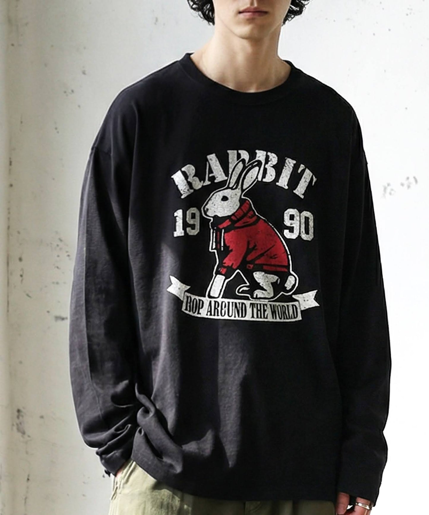 Long-Sleeved 100% Cotton Animal Print Long-Sleeved T-Shirt Men's