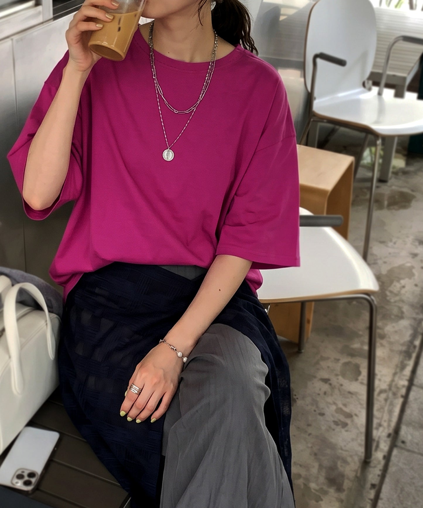 100% Cotton Sweat-Proof Half-Sleeve T-shirt Ladies