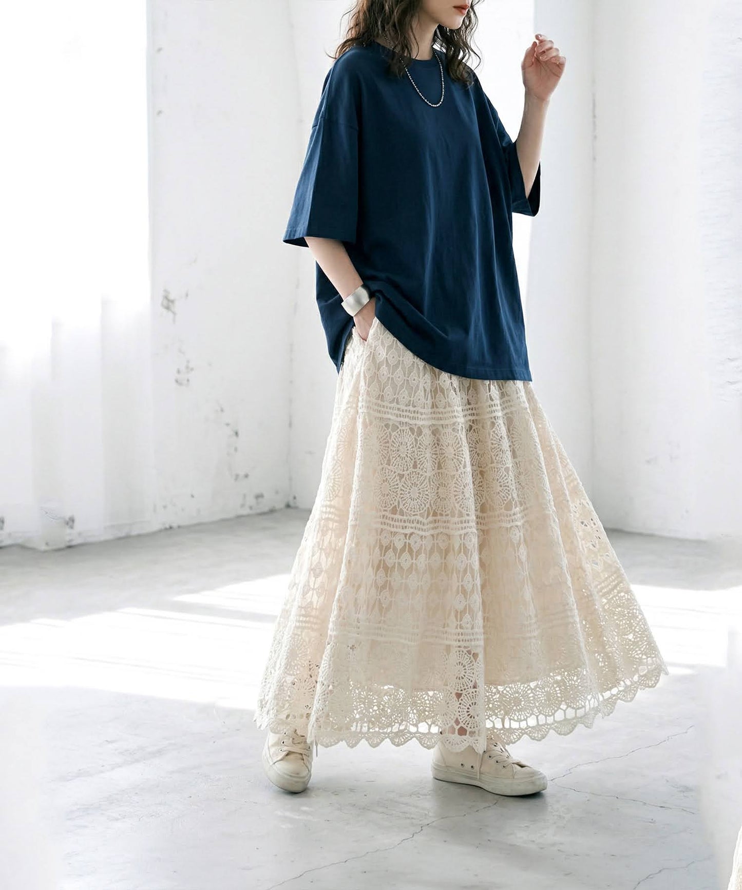 100% Cotton Sweat-Proof Half-Sleeve T-shirt Ladies