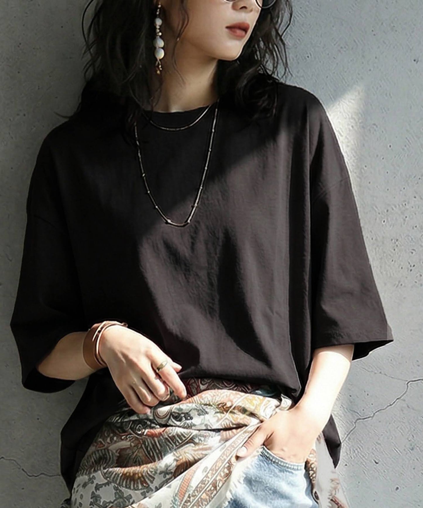 100% Cotton Sweat-Proof Half-Sleeve T-shirt Ladies