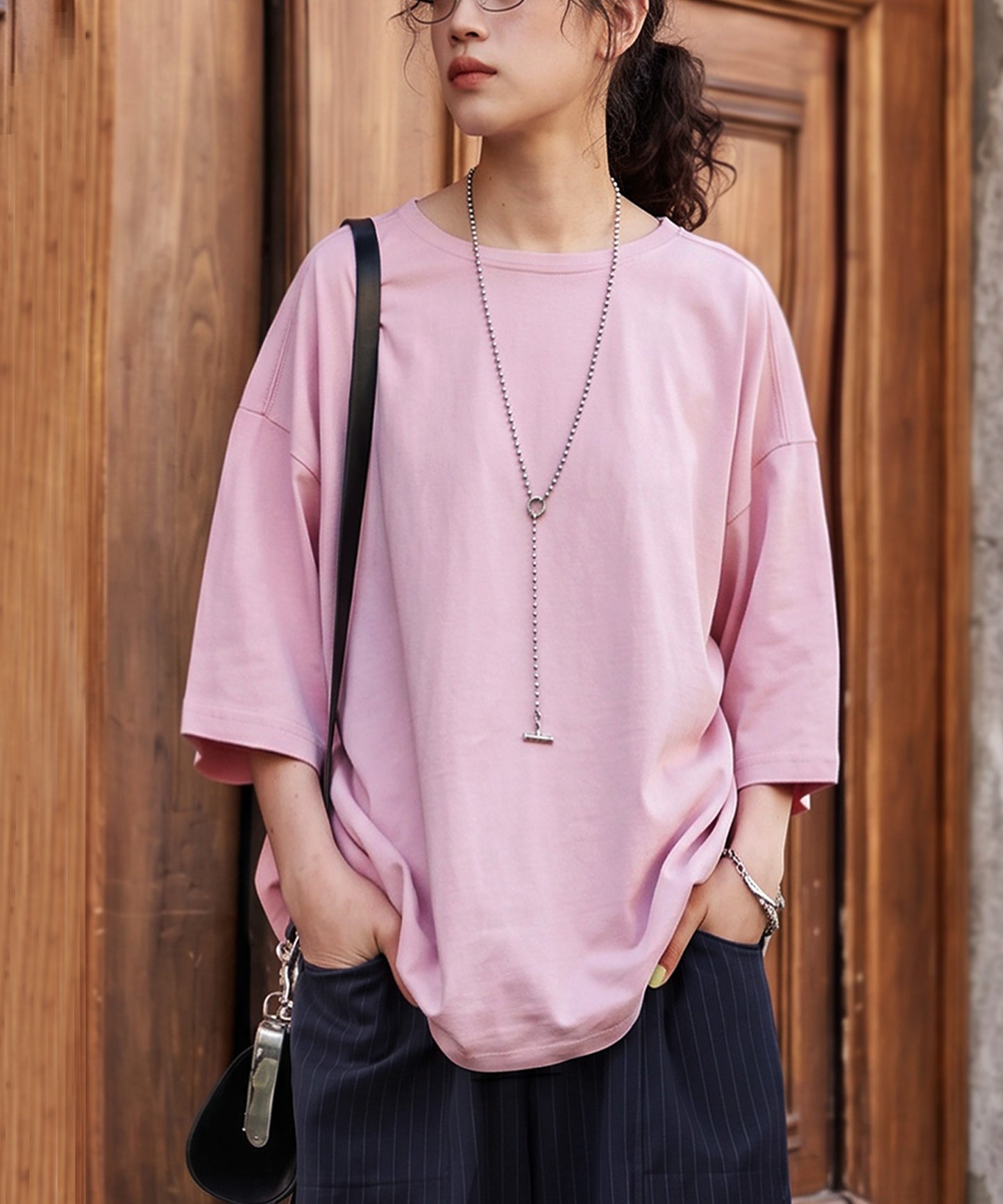100% Cotton Sweat-Proof Half-Sleeve T-shirt Ladies