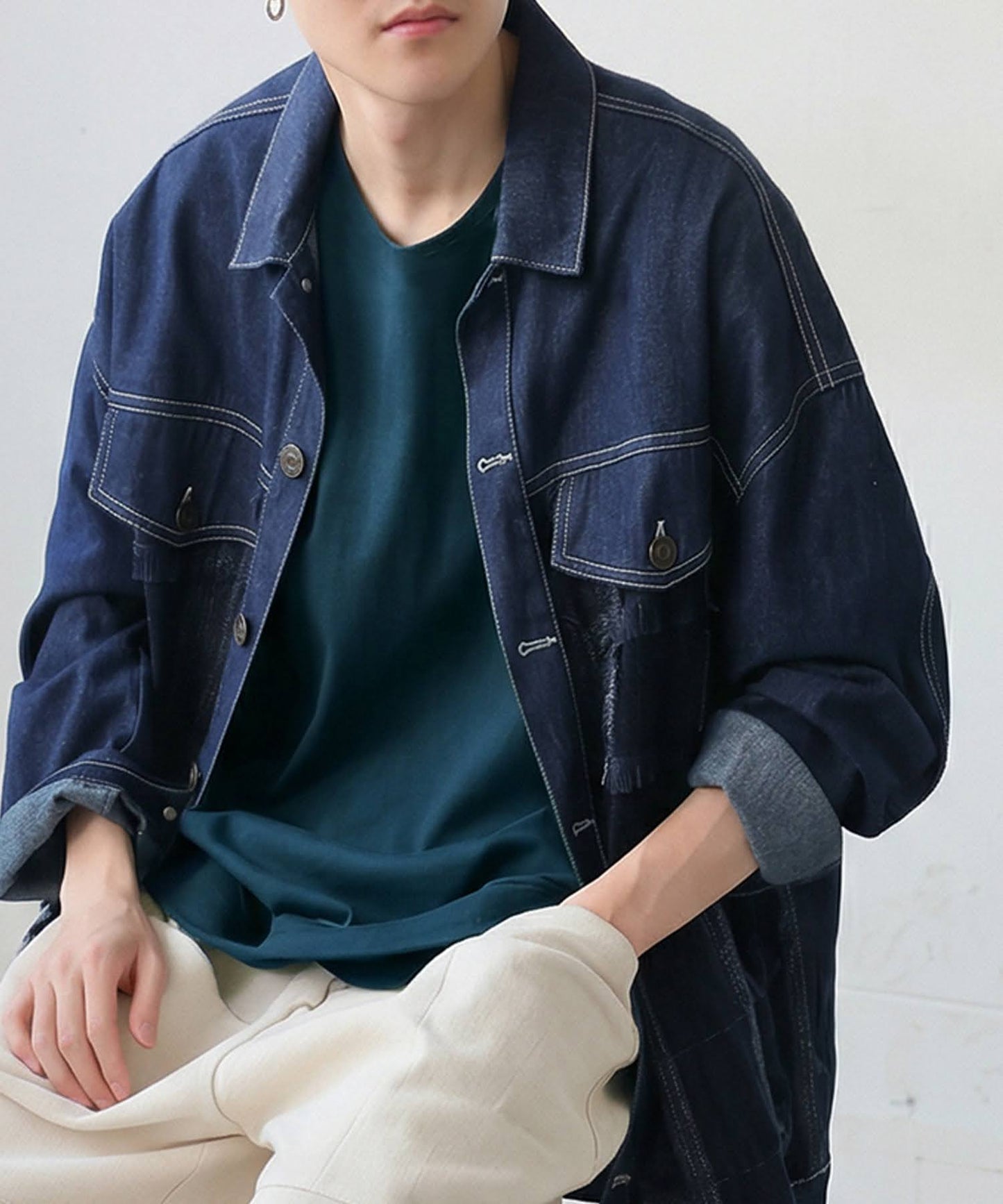 100% Cotton Sweat-Proof Half-Sleeve T-shirt Men's