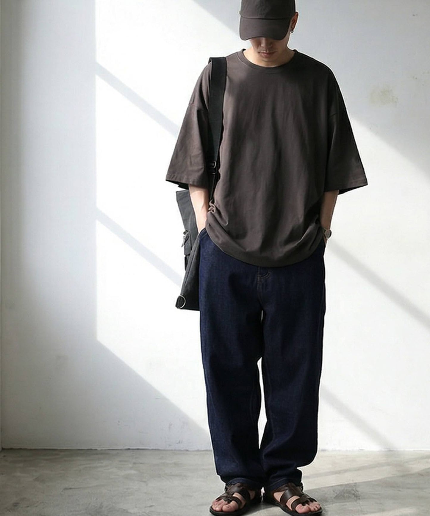 100% Cotton Sweat-Proof Half-Sleeve T-shirt Men's