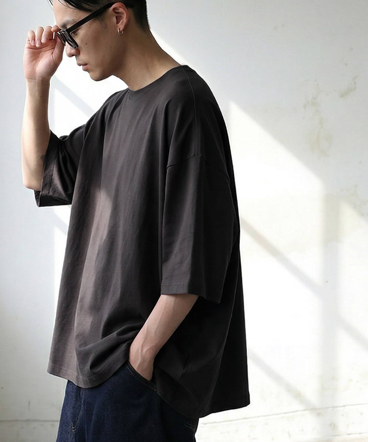 100% Cotton Sweat-Proof Half-Sleeve T-shirt Men's