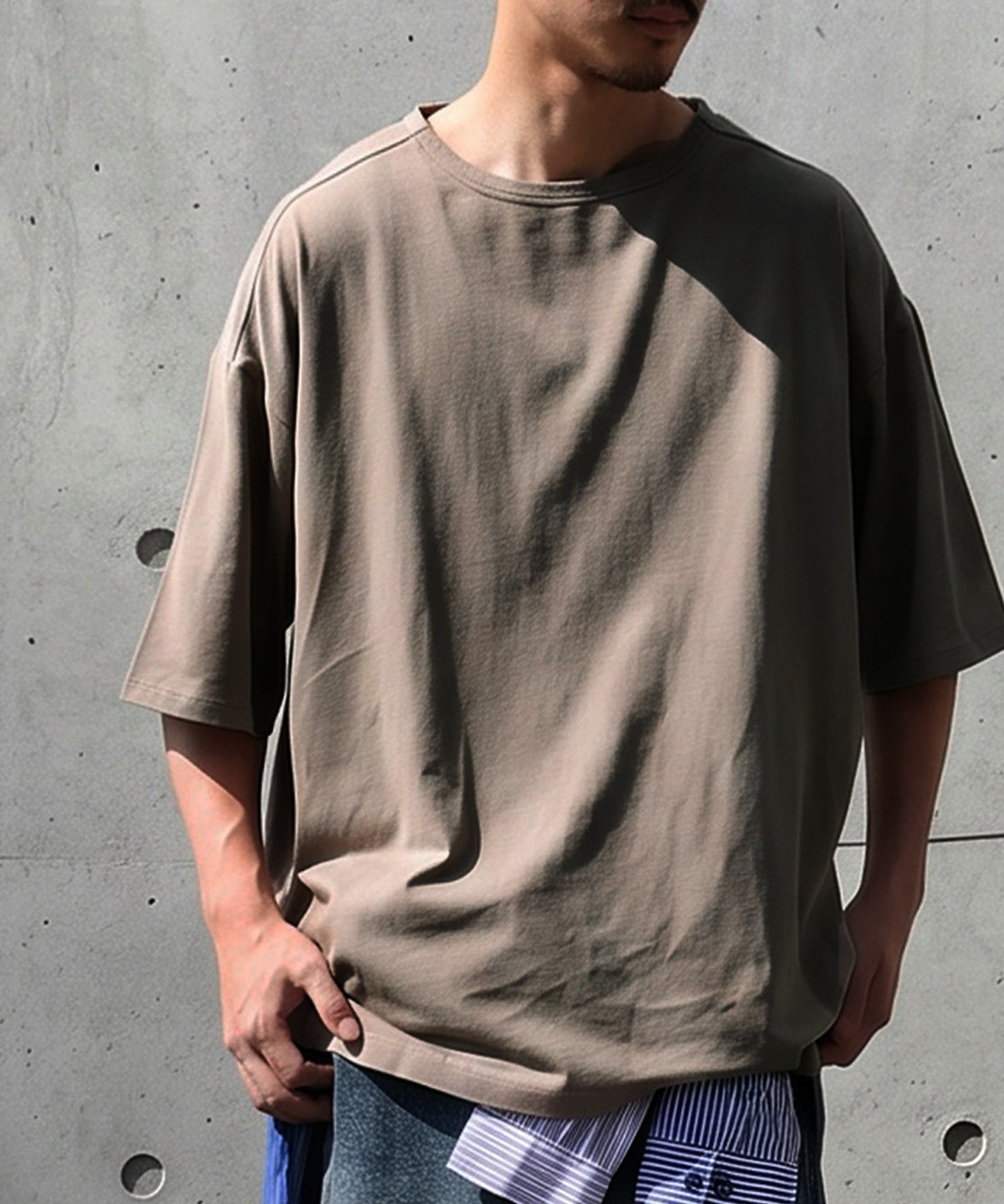 100% Cotton Sweat-Proof Half-Sleeve T-shirt Men's