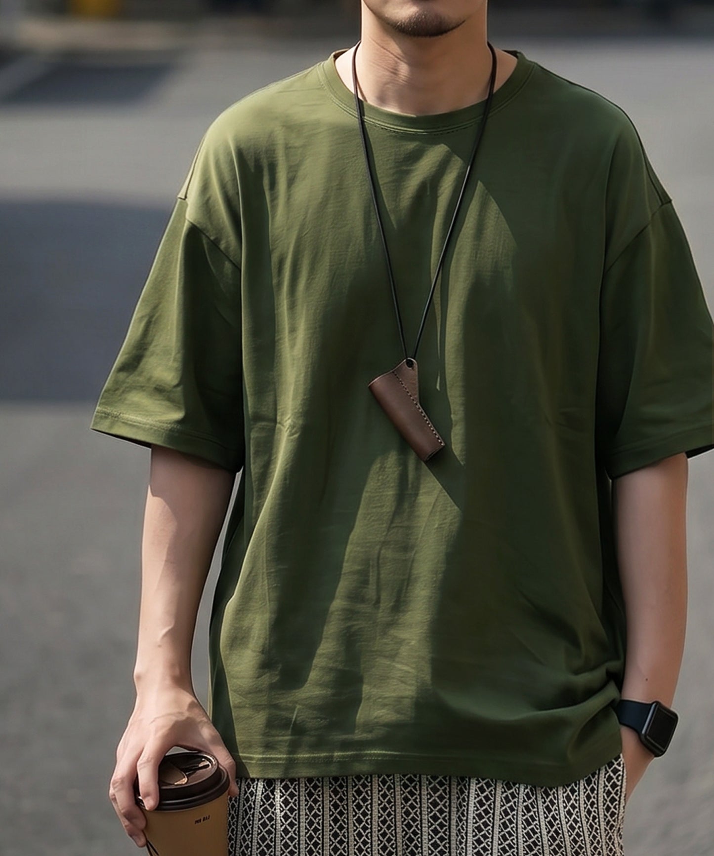 100% Cotton Sweat-Proof Half-Sleeve T-shirt Men's