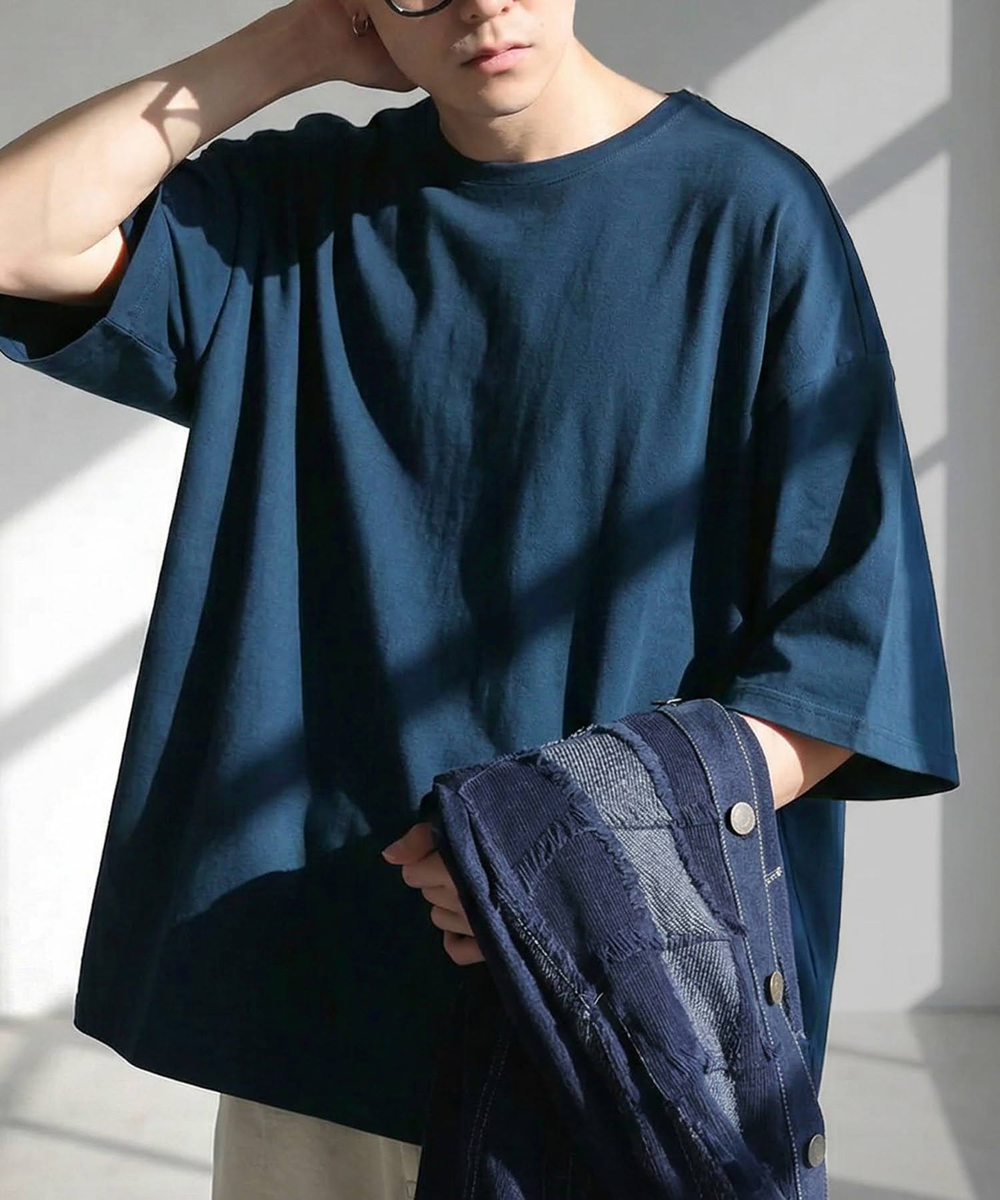 100% Cotton Sweat-Proof Half-Sleeve T-shirt Men's