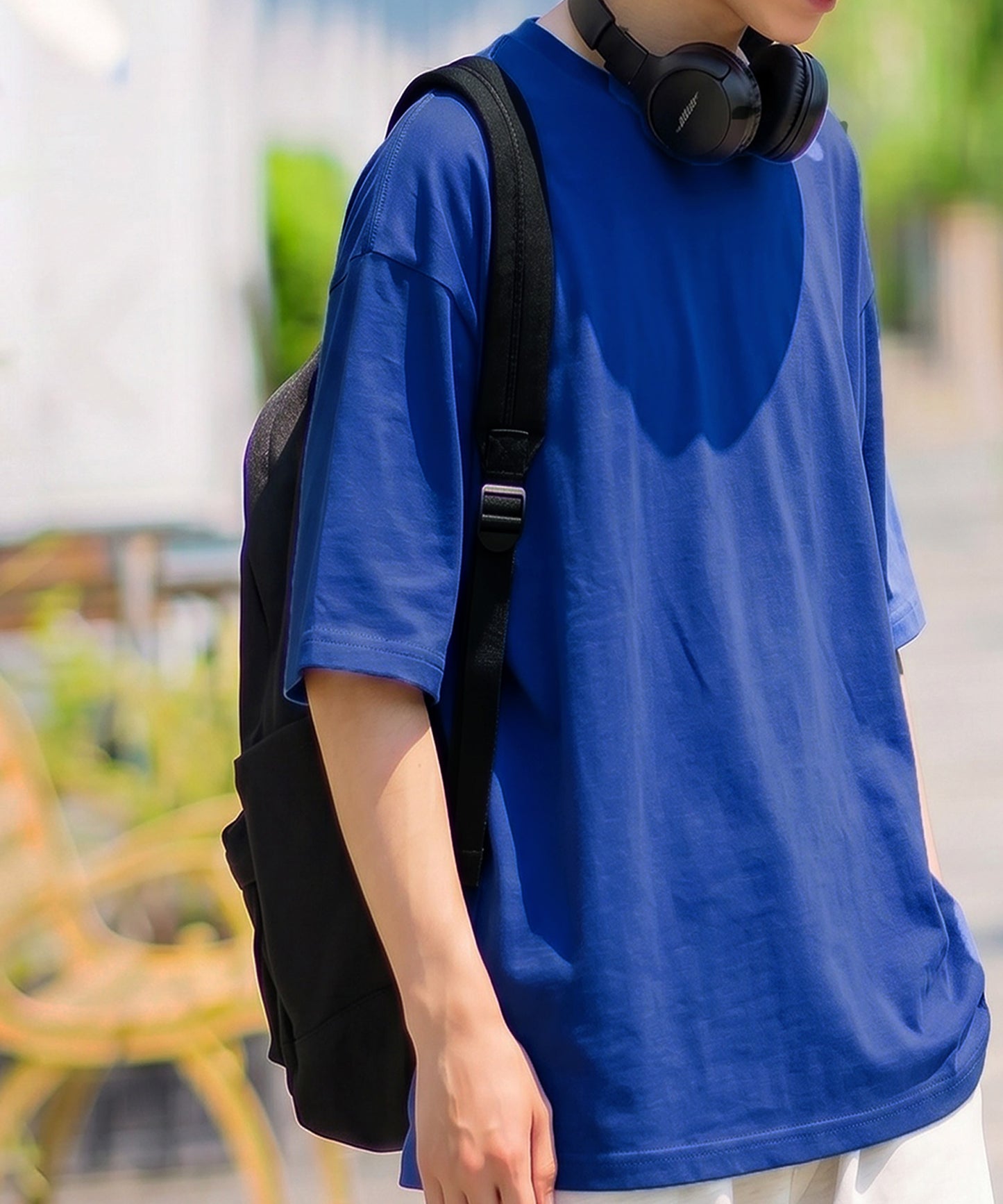 100% Cotton Sweat-Proof Half-Sleeve T-shirt Men's