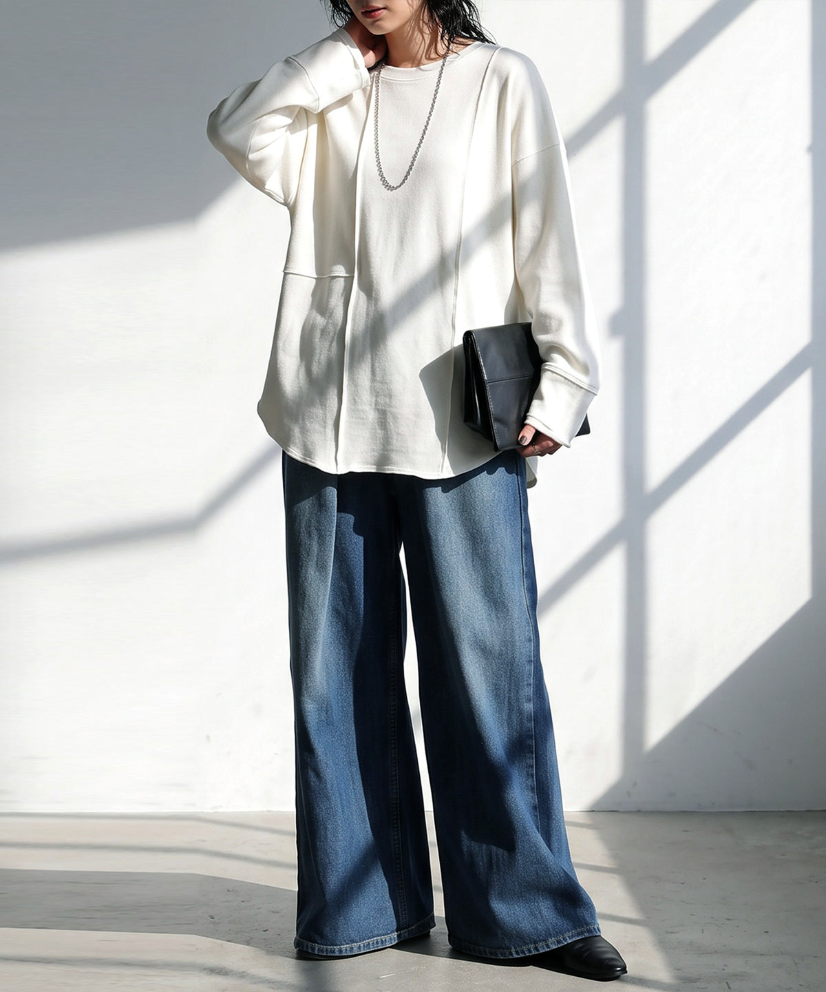 100% Cotton Round Hem Waffle Top Ladies