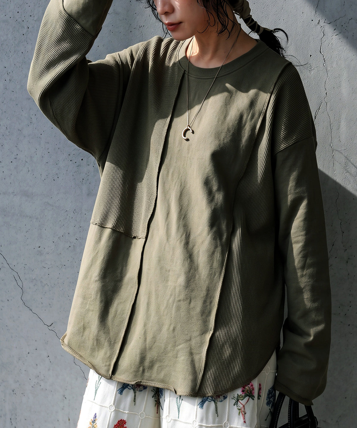 100% Cotton Round Hem Waffle Top Ladies