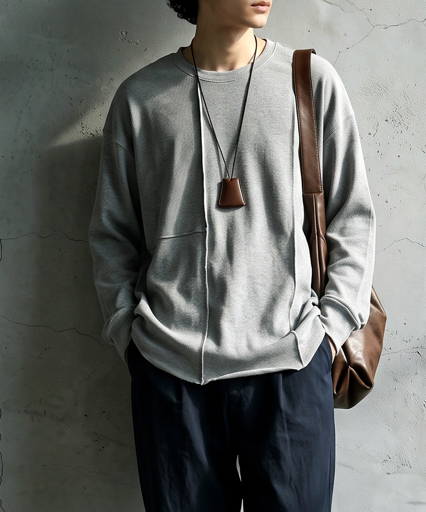 100% Cotton Round Hem Waffle Top Men’s