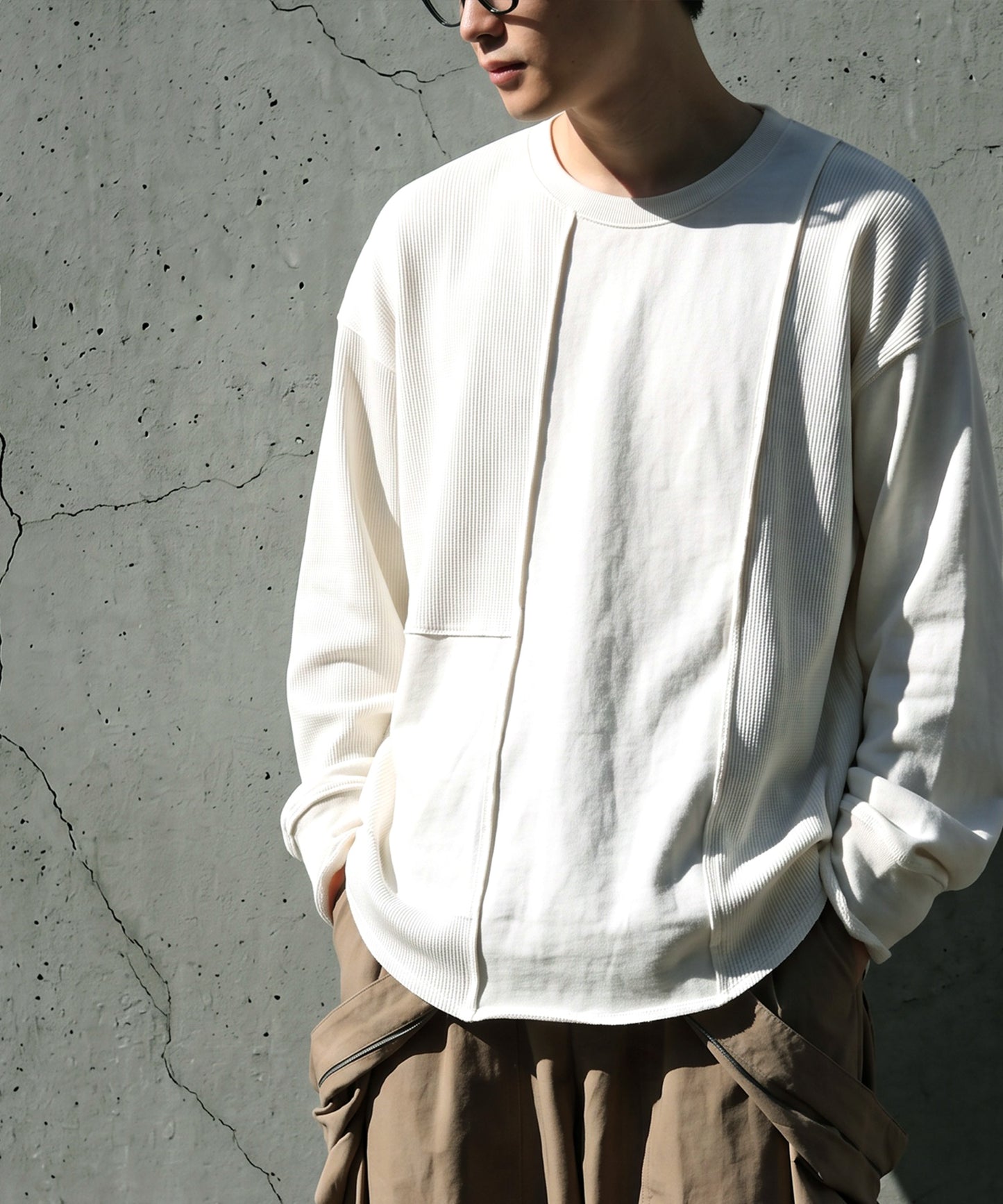 100% Cotton Round Hem Waffle Top Men’s