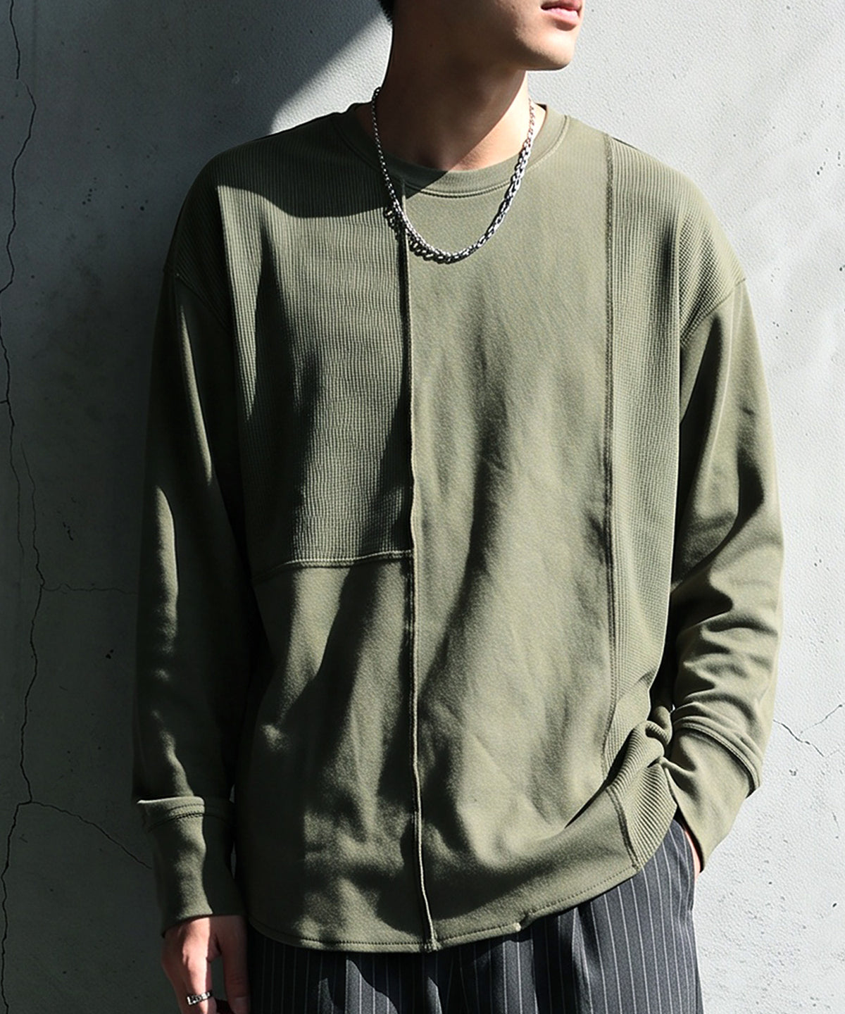 100% Cotton Round Hem Waffle Top Men’s