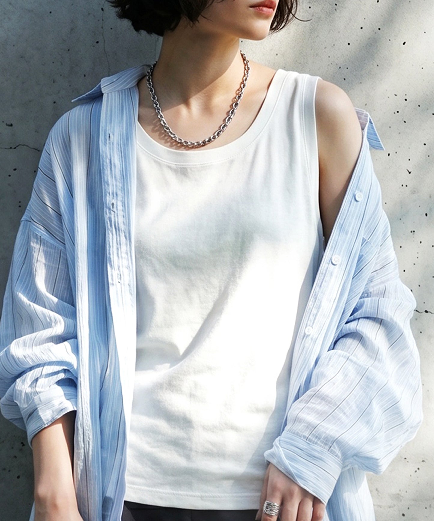 Sweat-Stain Resistant 100% Cotton U-Neck Tank Top Ladies