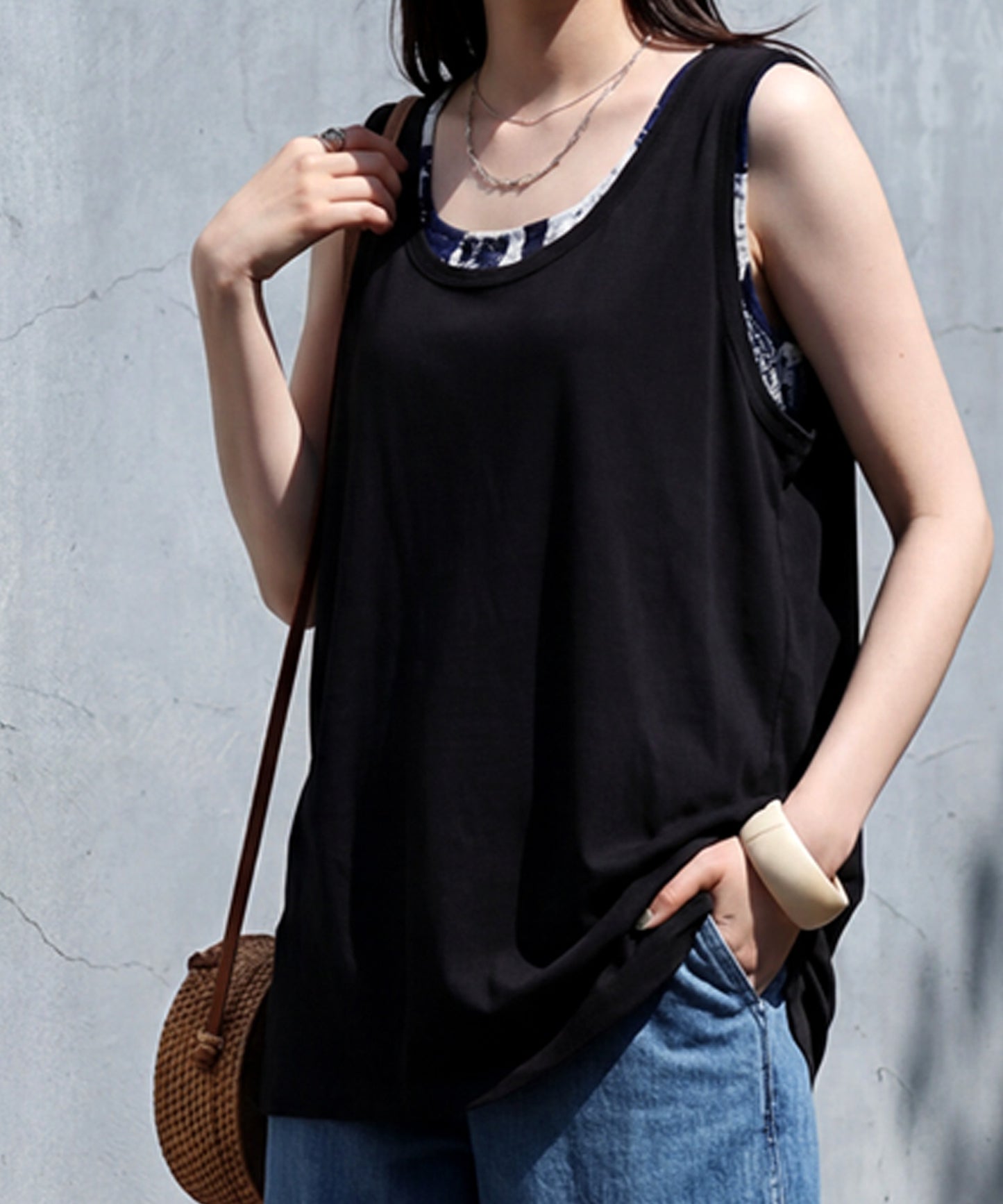 Sweat-Stain Resistant 100% Cotton U-Neck Tank Top Ladies