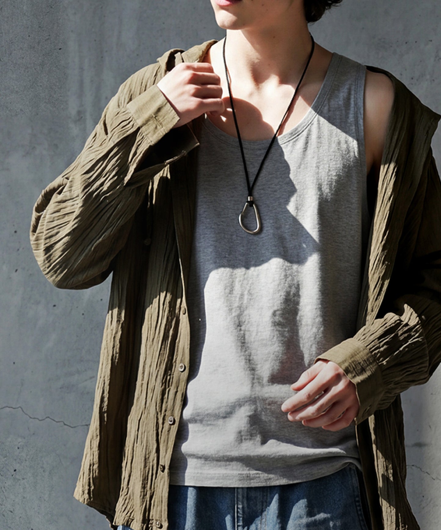 Sweat-Stain Resistant 100% Cotton U-Neck Tank Top Men’s