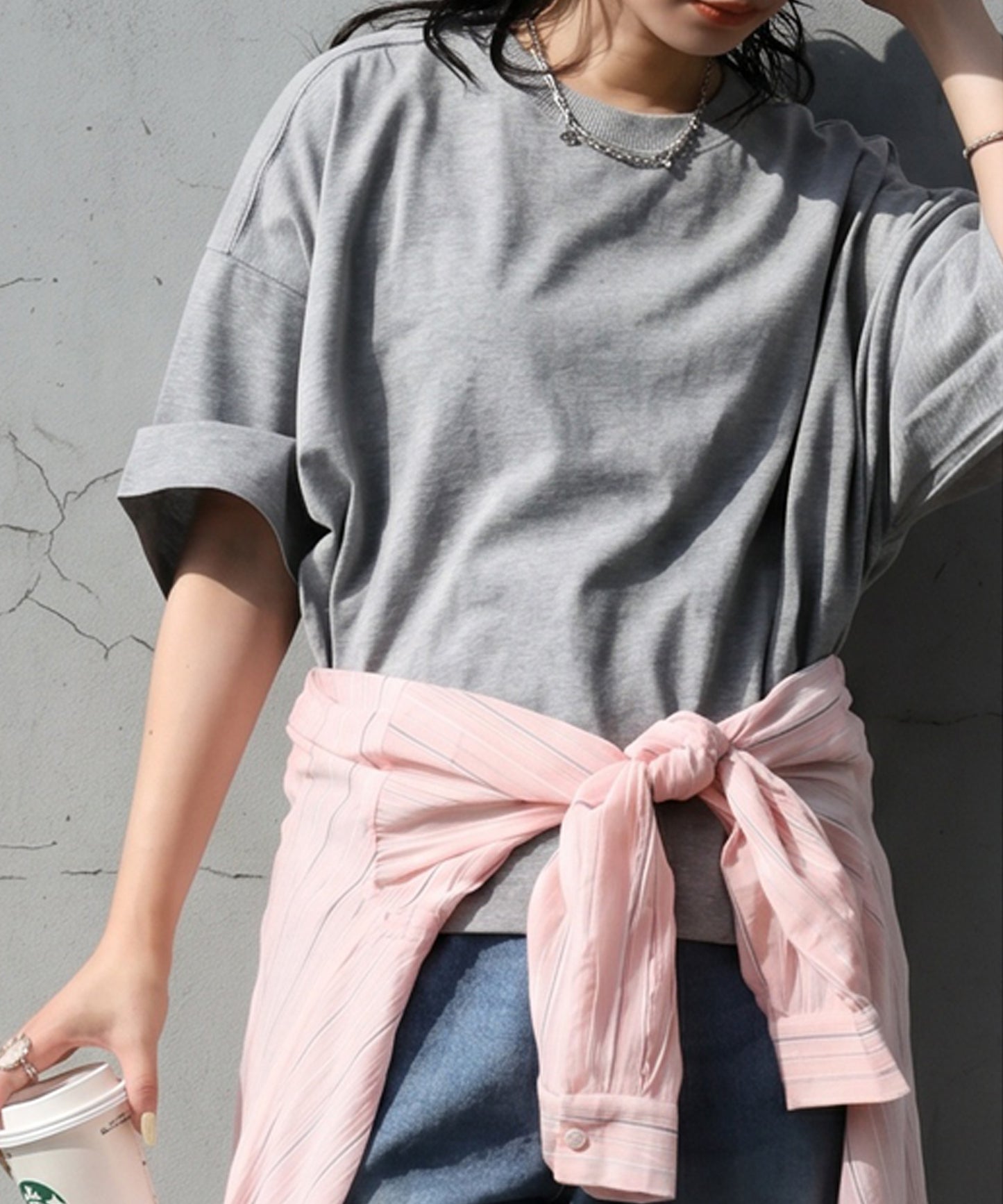 100% Cotton Drop Shoulder T-Shirt Ladies