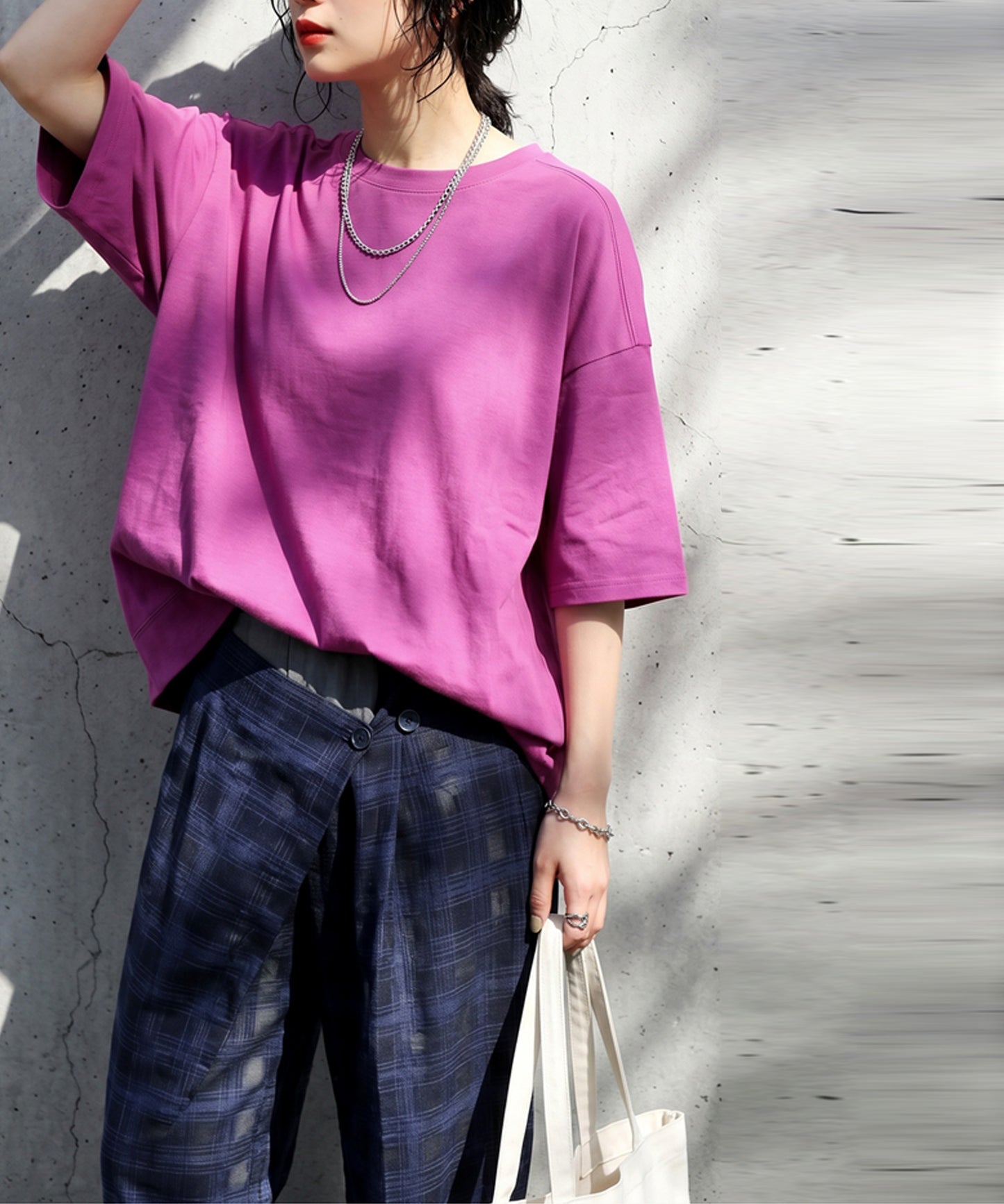100% Cotton Drop Shoulder T-Shirt Ladies