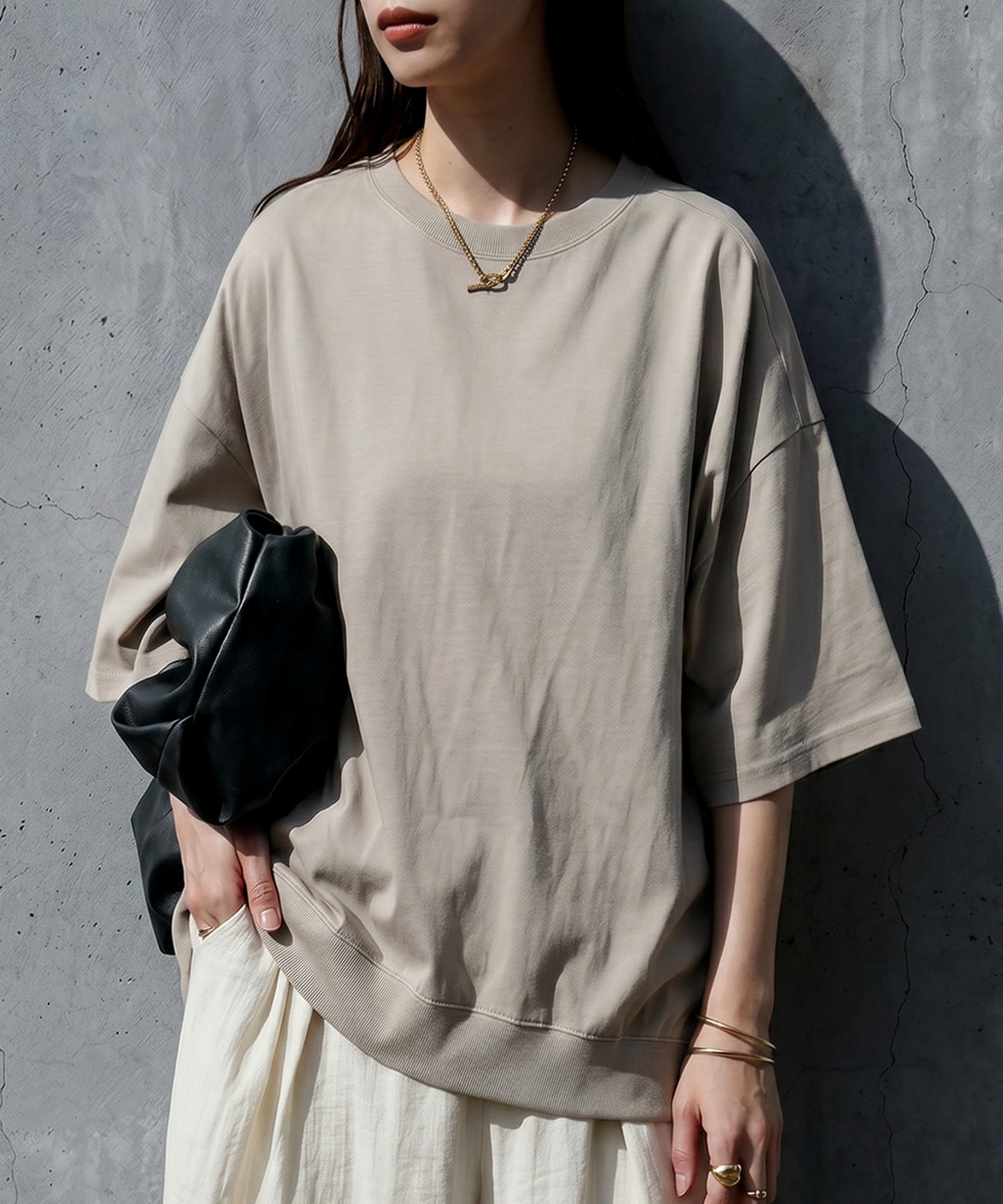 100% Cotton Drop Shoulder T-Shirt Ladies