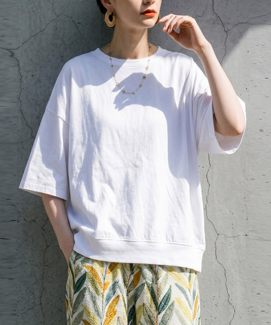 100% Cotton Drop Shoulder T-Shirt Ladies
