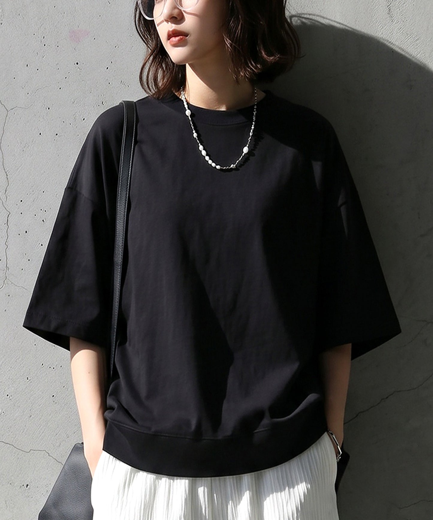 100% Cotton Drop Shoulder T-Shirt Ladies