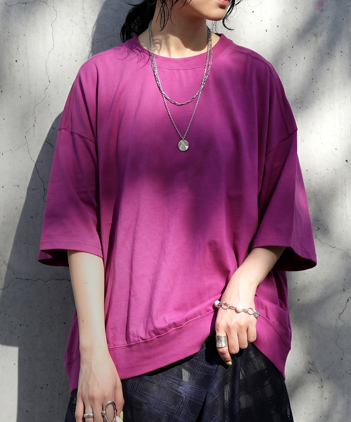 100% Cotton Drop Shoulder T-Shirt Ladies