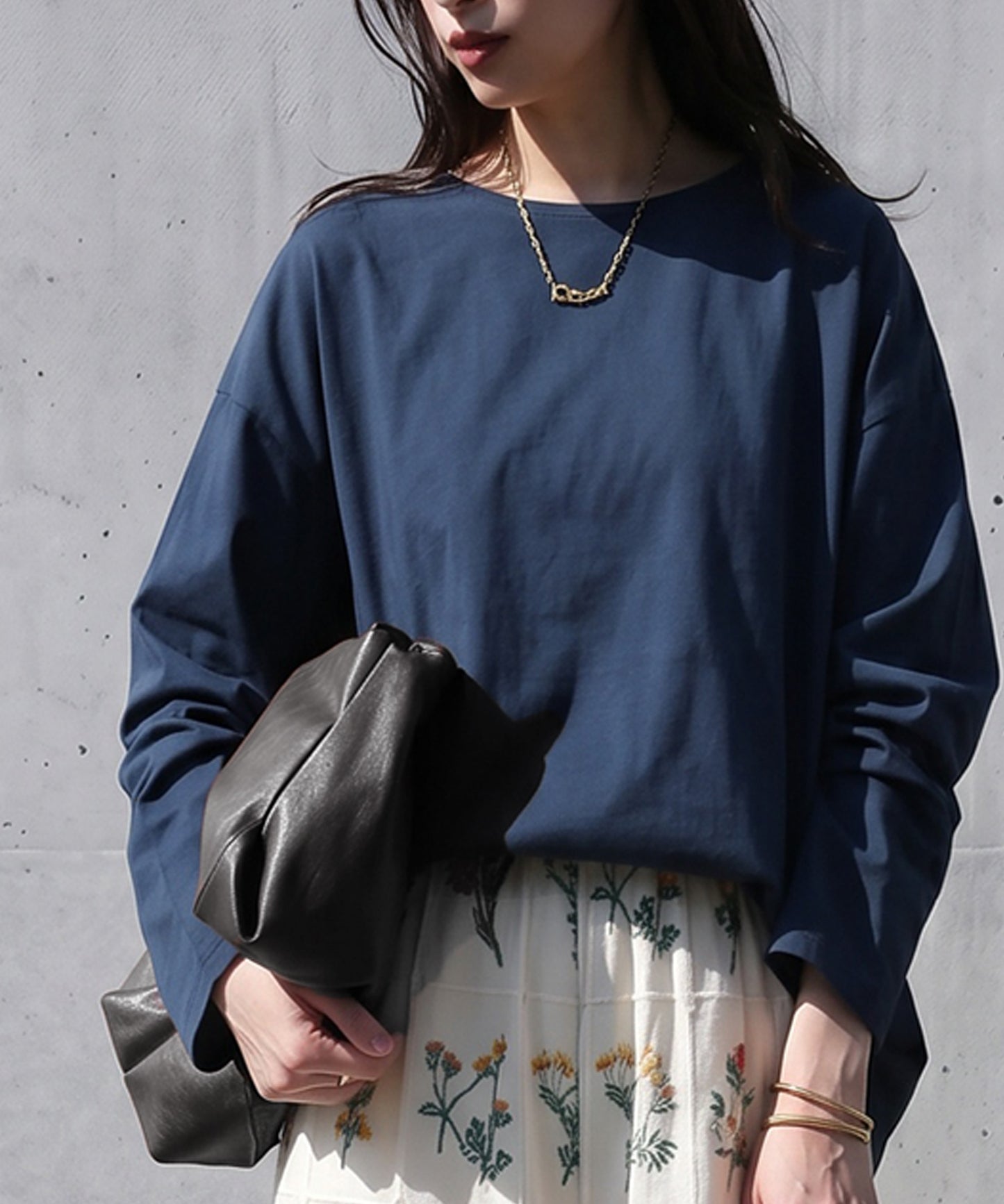 100% Cotton, Sweat Stain Resistant, Crew Neck Long-Sleeve T-Shirt Ladies