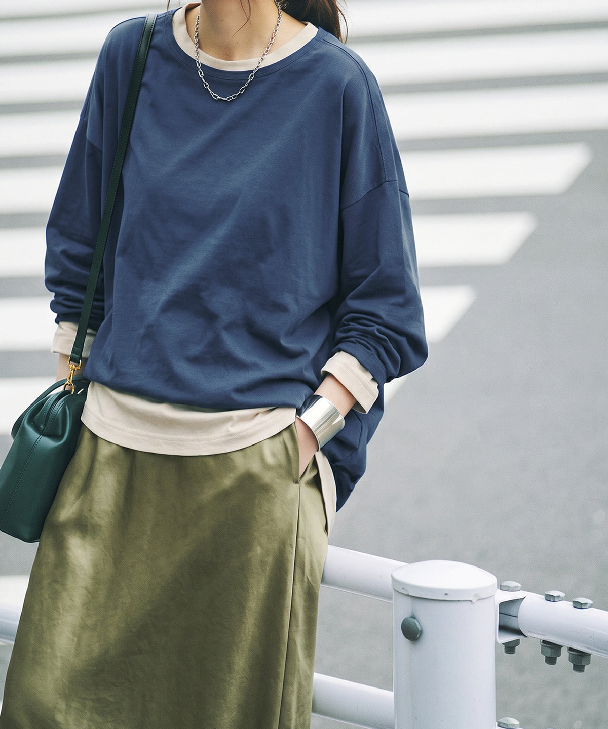 100% Cotton, Sweat Stain Resistant, Crew Neck Long-Sleeve T-Shirt Ladies