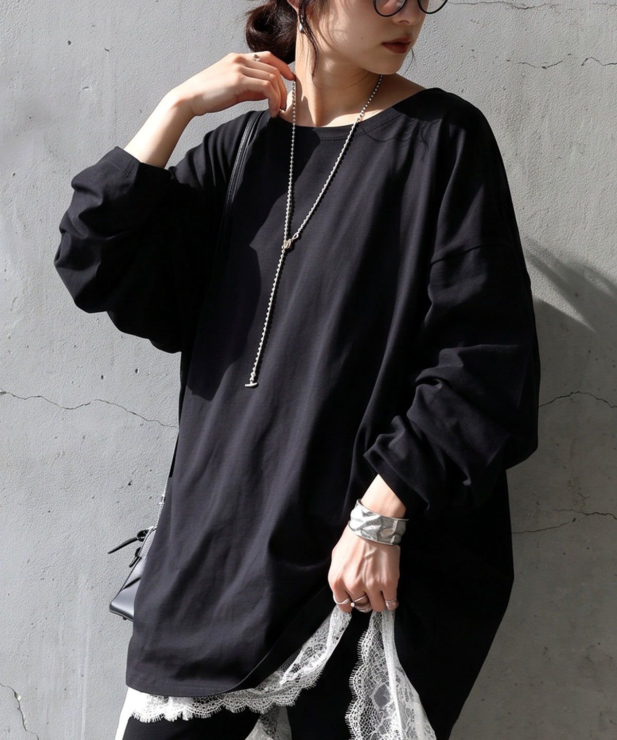 100% Cotton, Sweat Stain Resistant, Crew Neck Long-Sleeve T-Shirt Ladies