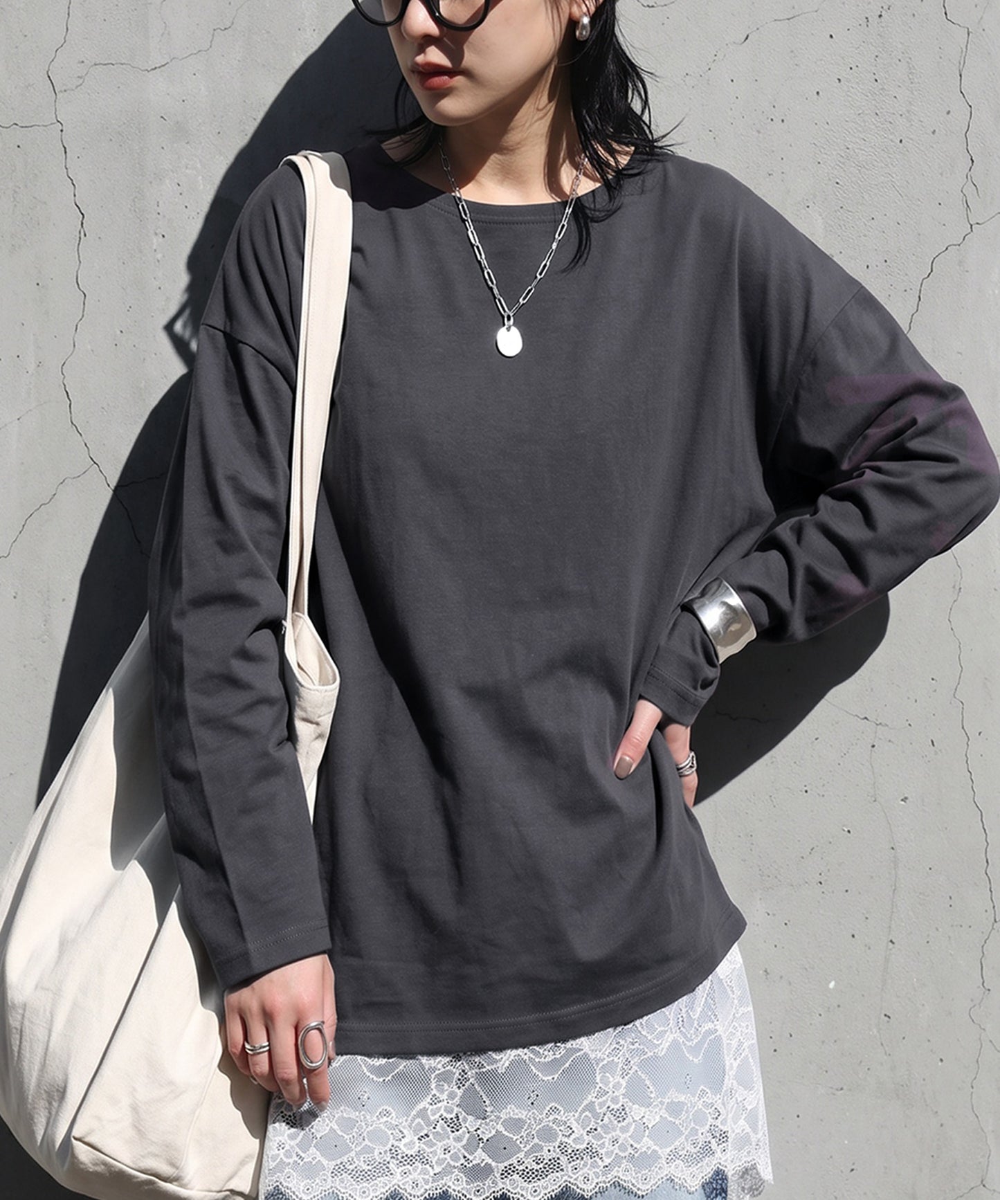 100% Cotton, Sweat Stain Resistant, Crew Neck Long-Sleeve T-Shirt Ladies