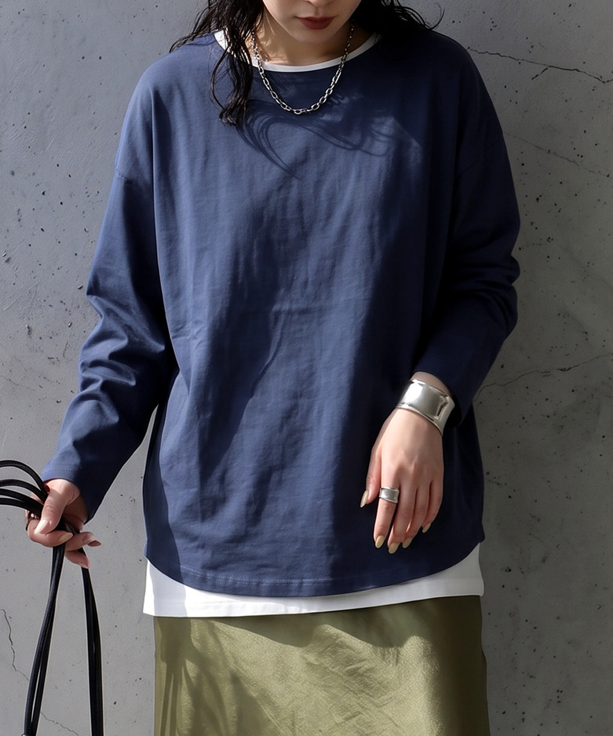 100% Cotton, Sweat Stain Resistant, Crew Neck Long-Sleeve T-Shirt Ladies