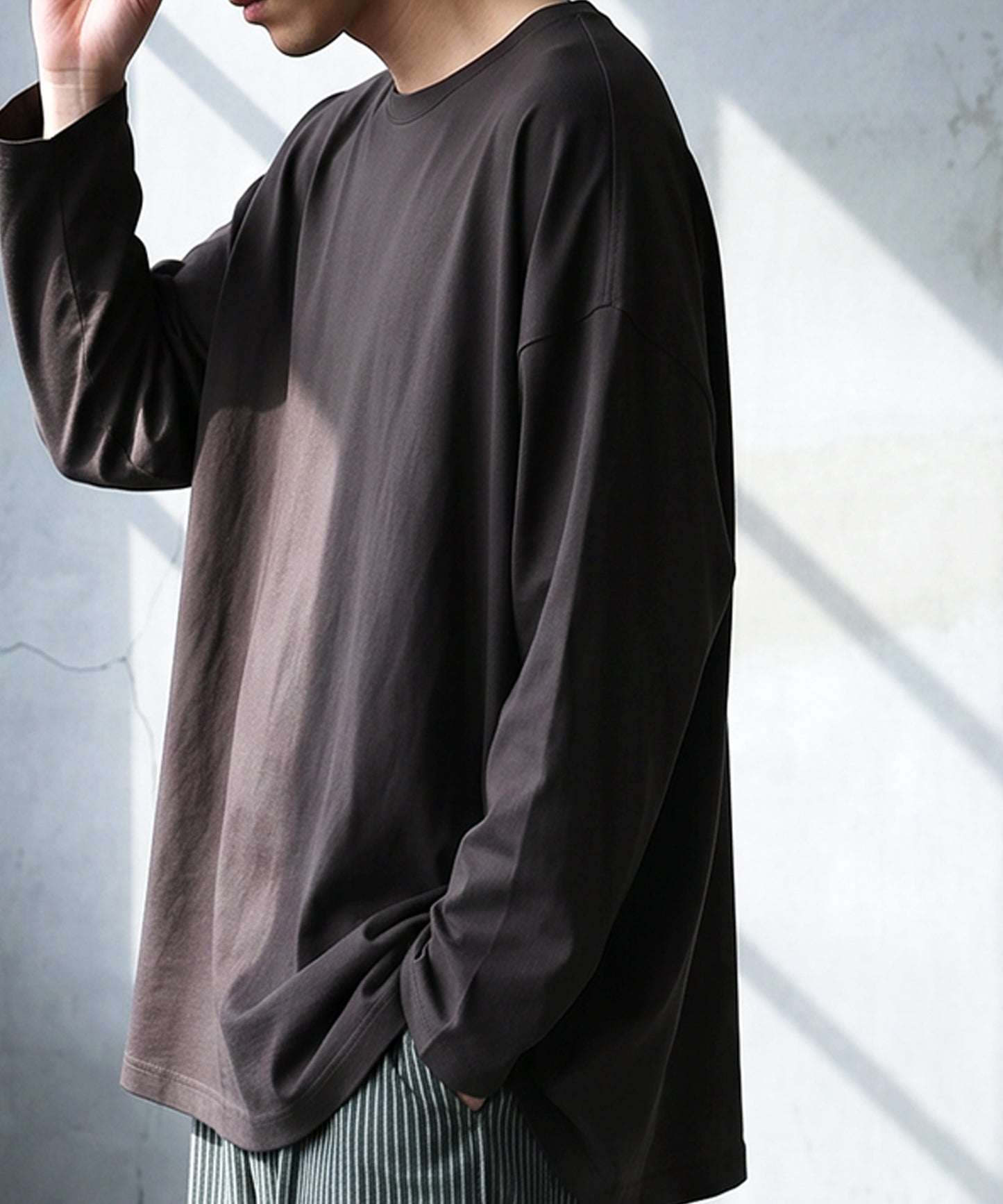 100% Cotton, Sweat Stain Resistant, Crew Neck Long-Sleeve T-Shirt Men’s