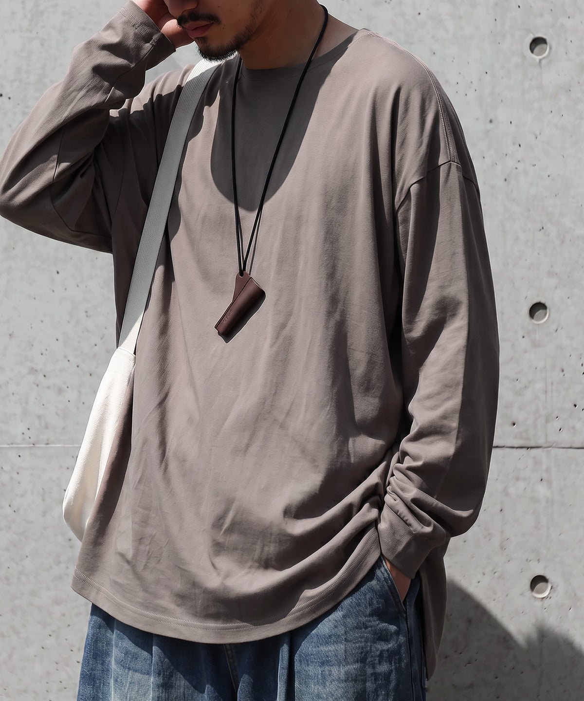 100% Cotton, Sweat Stain Resistant, Crew Neck Long-Sleeve T-Shirt Men’s