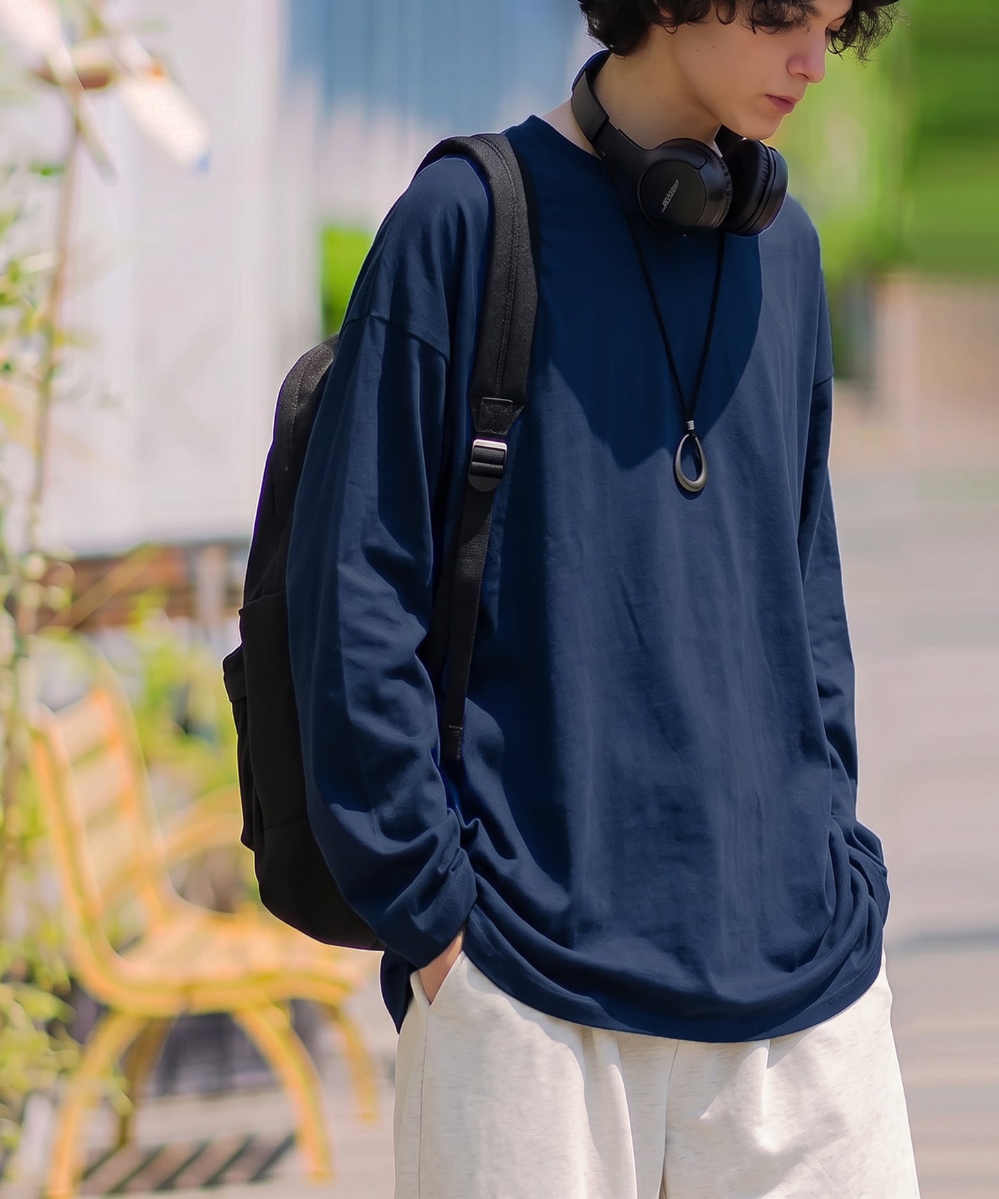 100% Cotton, Sweat Stain Resistant, Crew Neck Long-Sleeve T-Shirt Men’s