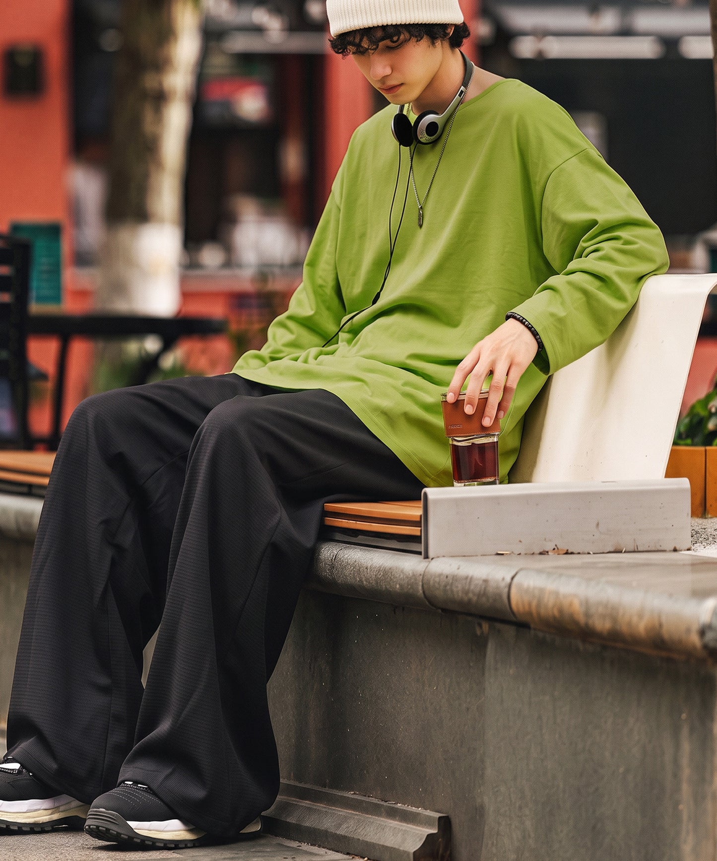 100% Cotton, Sweat Stain Resistant, Crew Neck Long-Sleeve T-Shirt Men’s