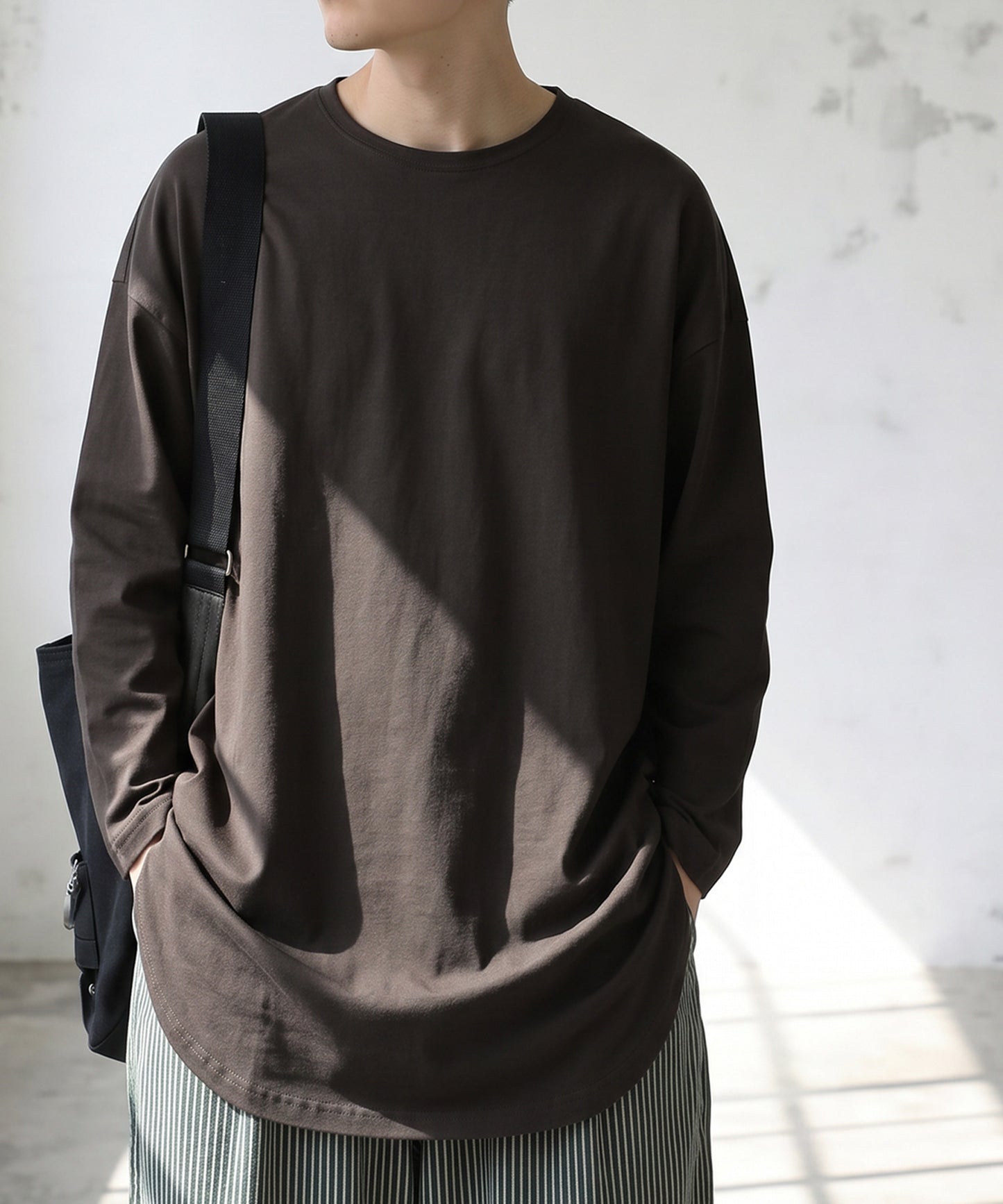 100% Cotton, Sweat Stain Resistant, Crew Neck Long-Sleeve T-Shirt Men’s