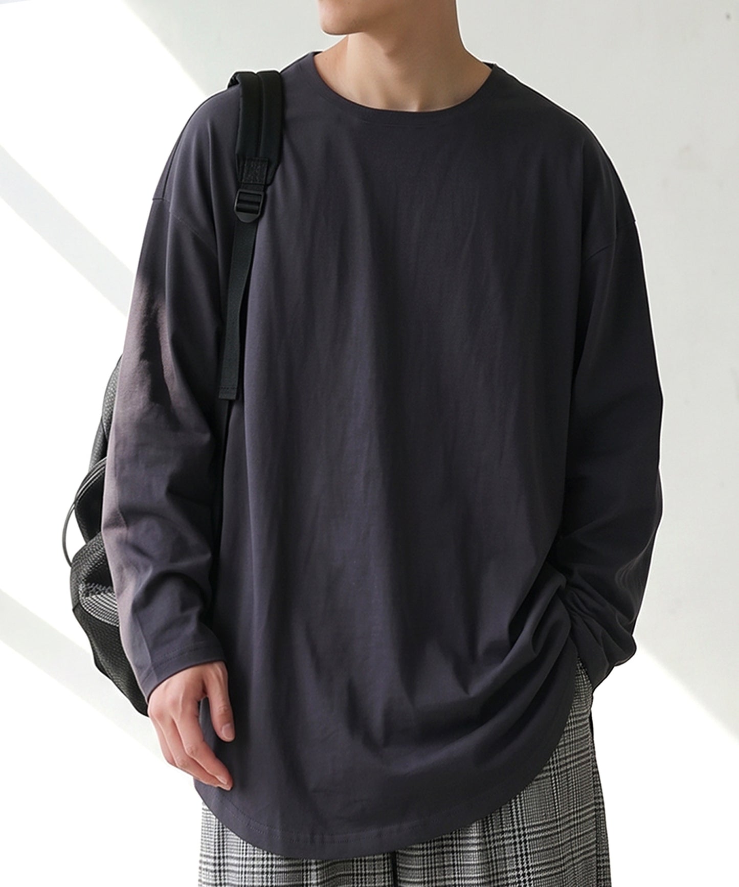 100% Cotton, Sweat Stain Resistant, Crew Neck Long-Sleeve T-Shirt Men’s