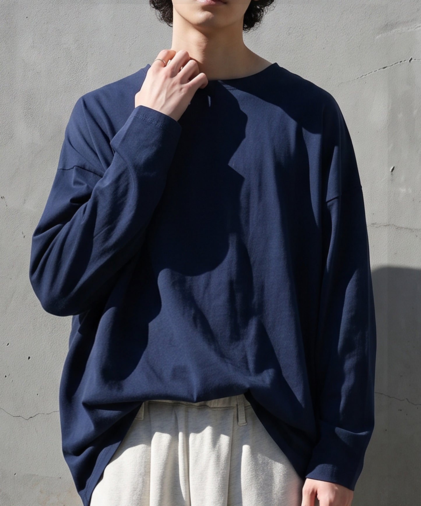 100% Cotton, Sweat Stain Resistant, Crew Neck Long-Sleeve T-Shirt Men’s