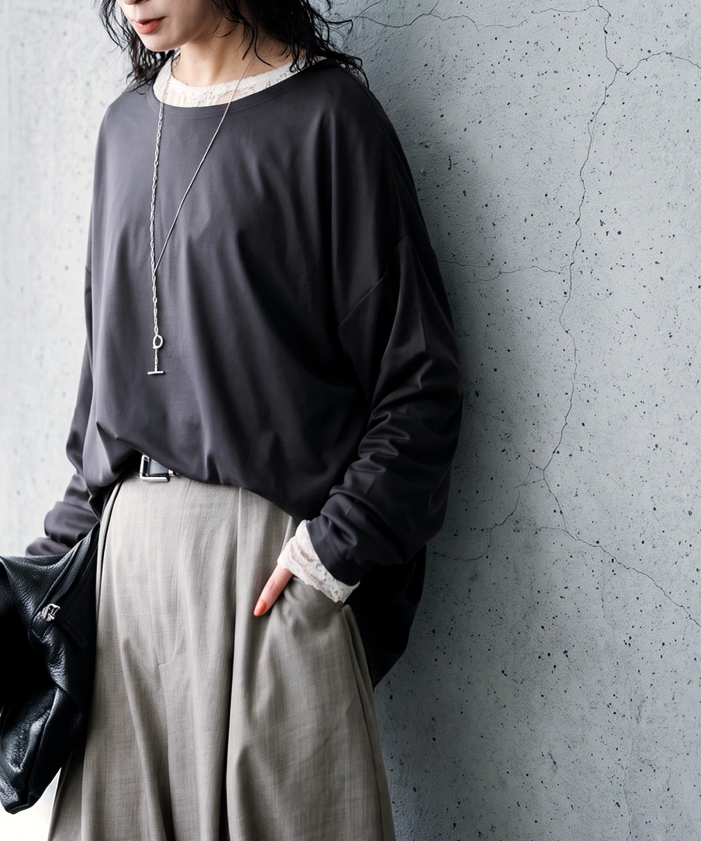 Cool-Touch, Smooth-Textured Long-Sleeved T-Shirt Ladies