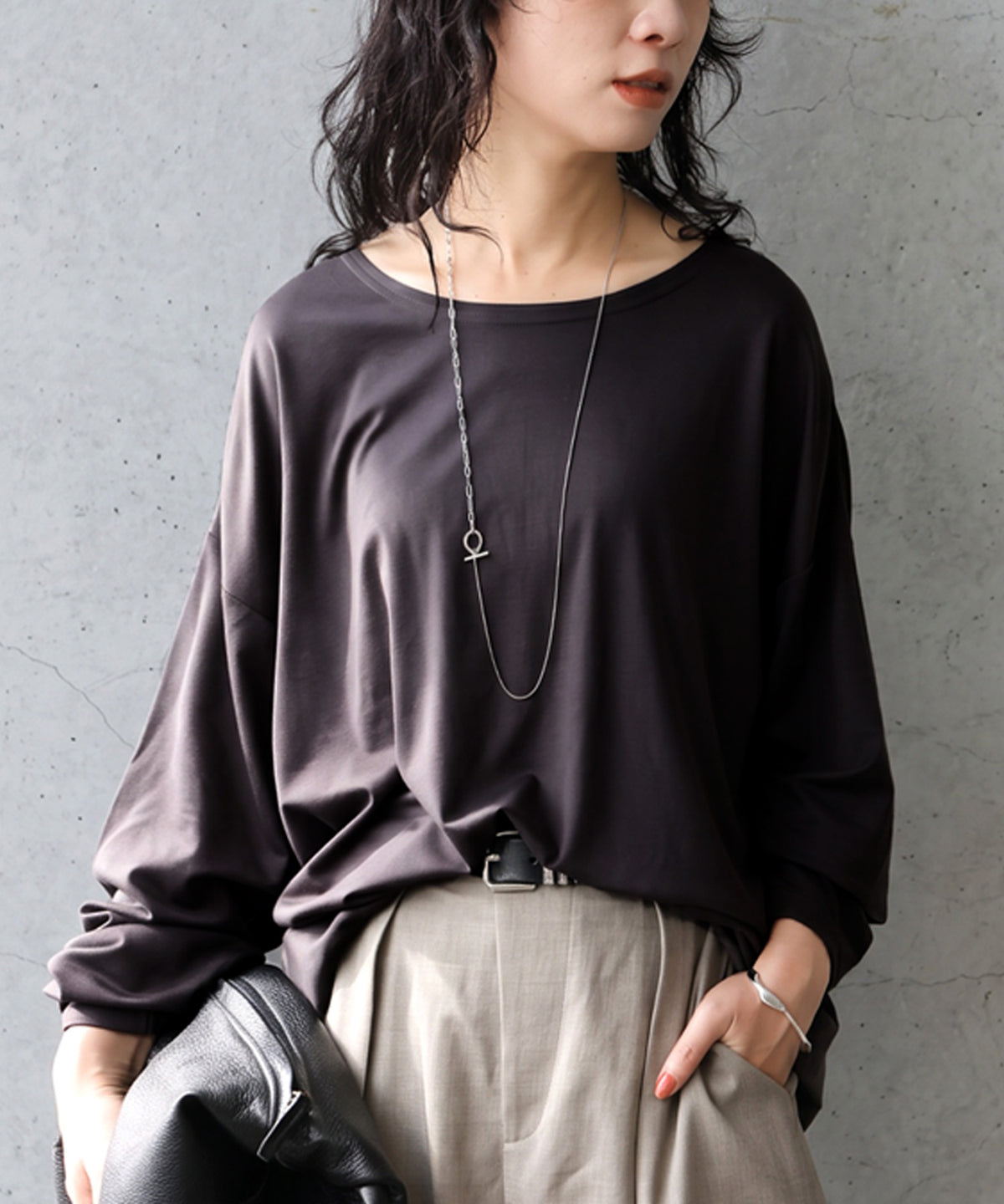 Cool-Touch, Smooth-Textured Long-Sleeved T-Shirt Ladies