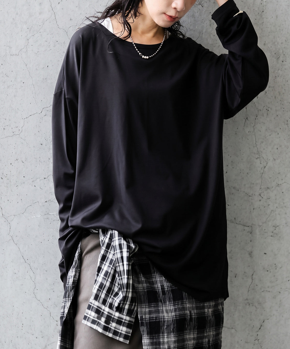Cool-Touch, Smooth-Textured Long-Sleeved T-Shirt Ladies