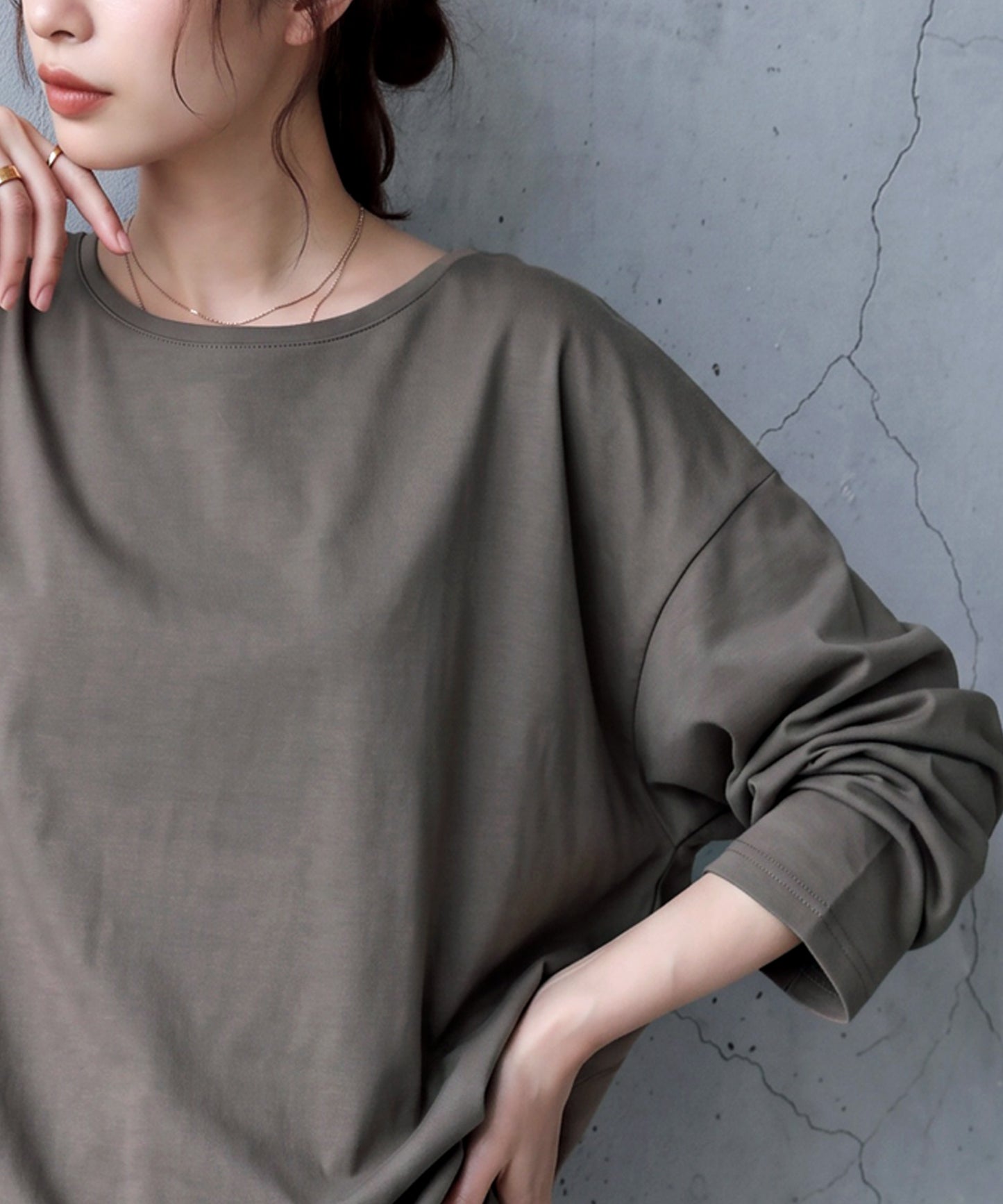 Cool-Touch, Smooth-Textured Long-Sleeved T-Shirt Ladies