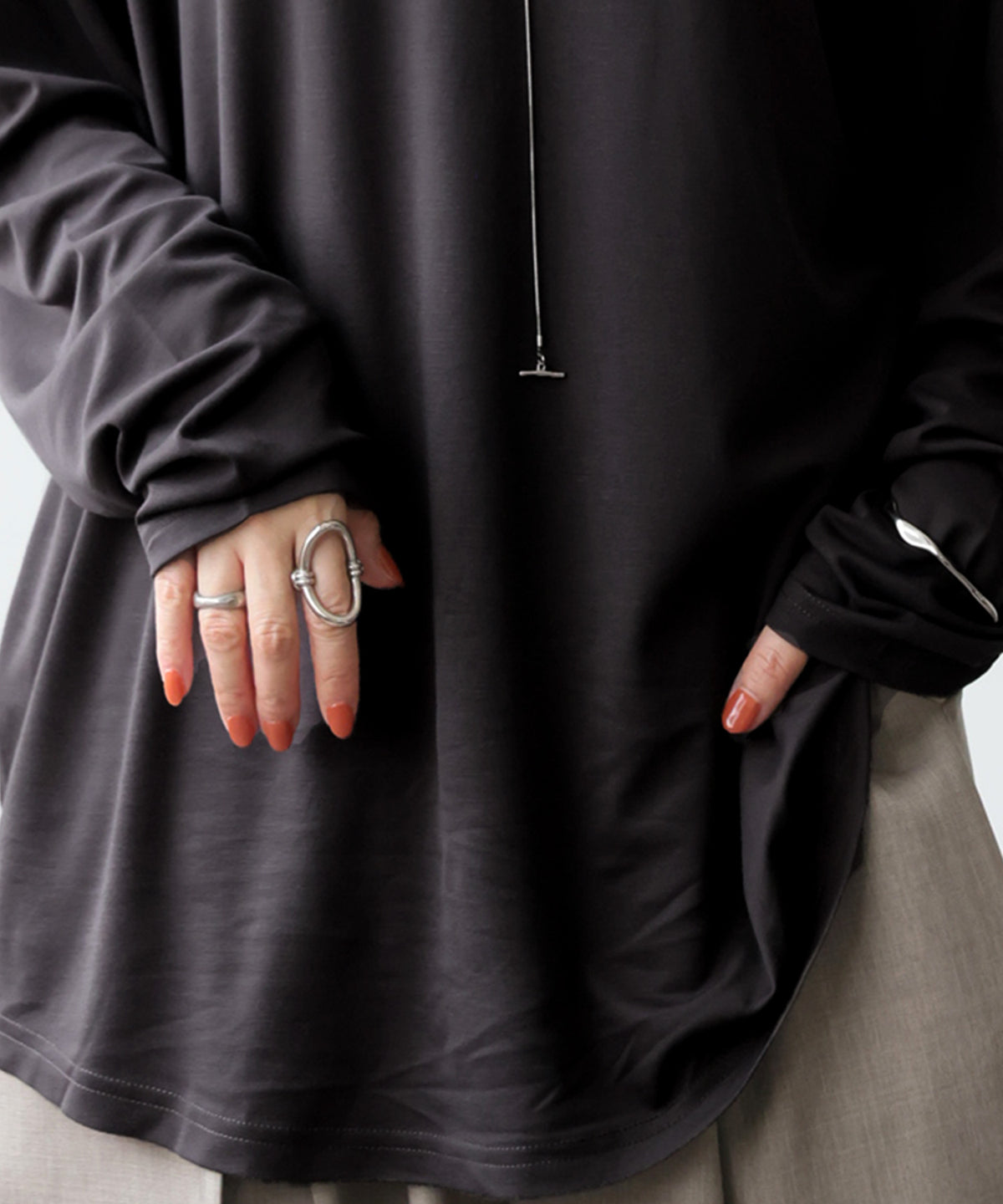 Cool-Touch, Smooth-Textured Long-Sleeved T-Shirt Ladies