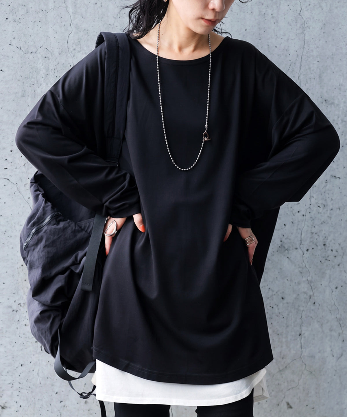Cool-Touch, Smooth-Textured Long-Sleeved T-Shirt Ladies