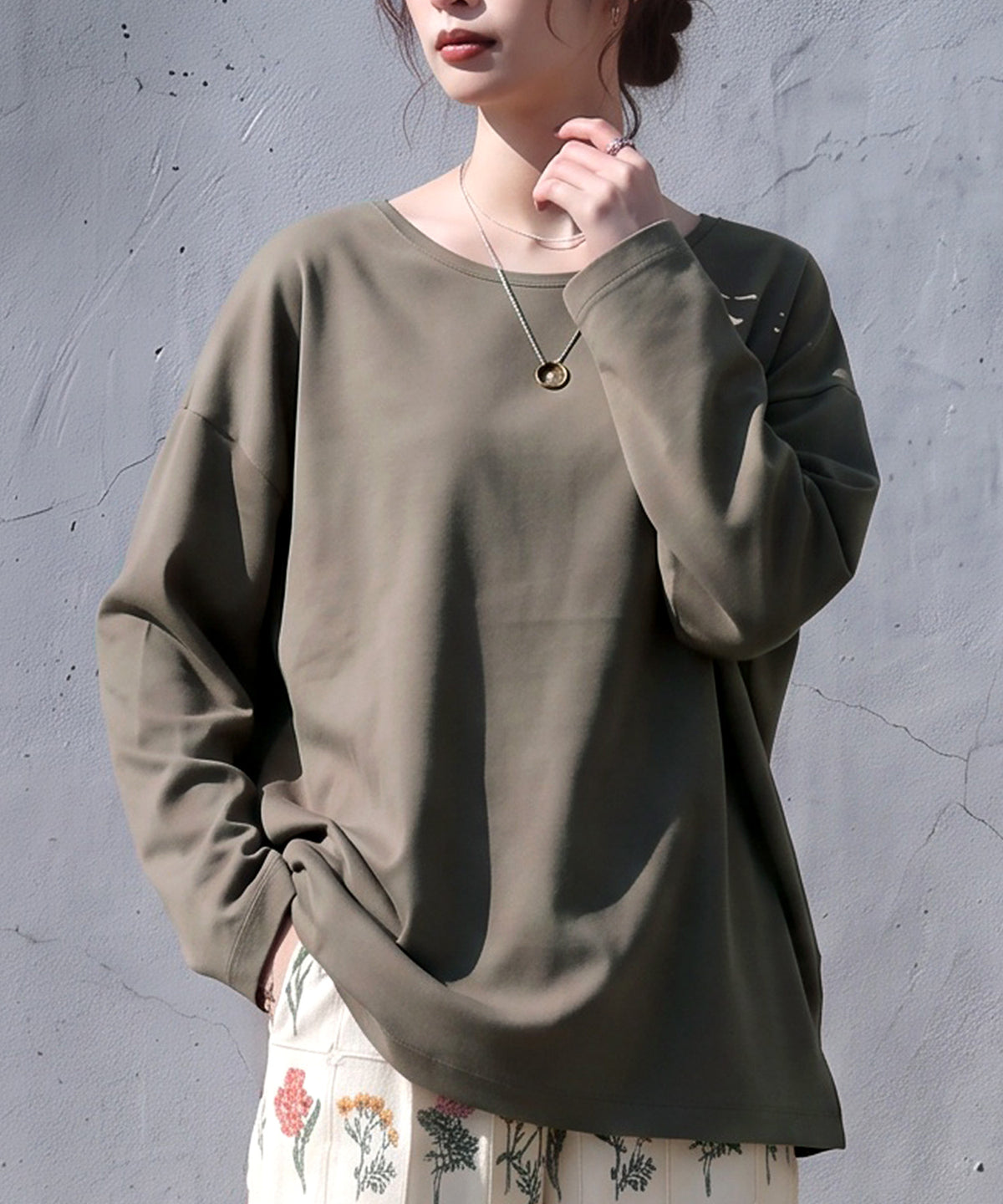 Cool-Touch, Smooth-Textured Long-Sleeved T-Shirt Ladies