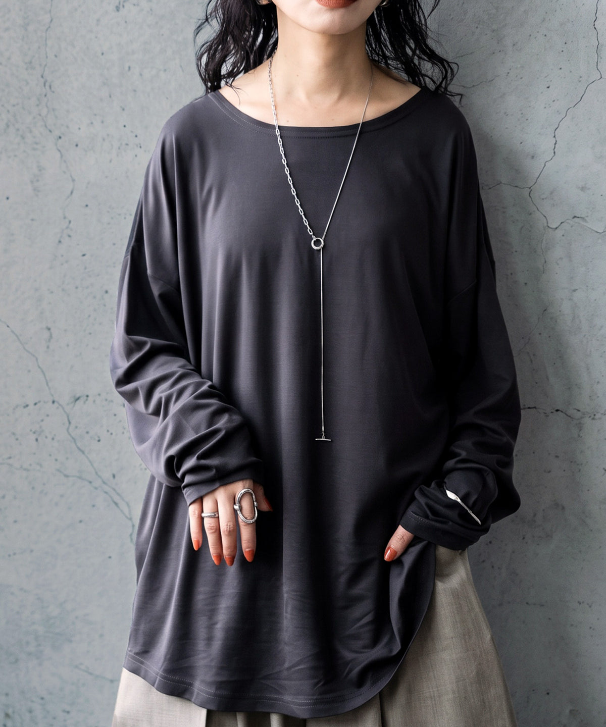 Cool-Touch, Smooth-Textured Long-Sleeved T-Shirt Ladies