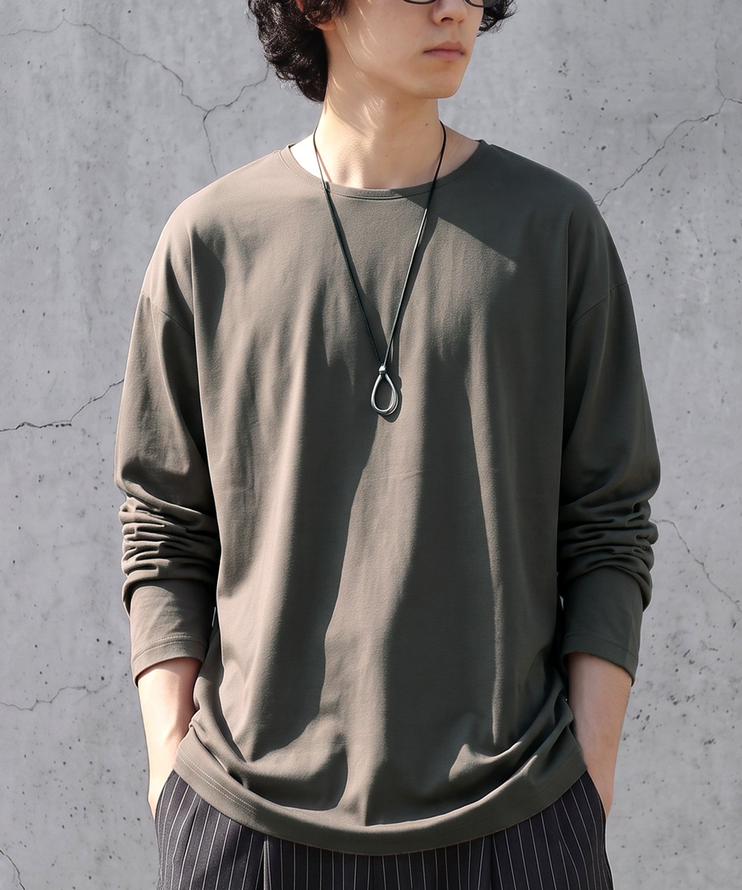 Cool-Touch, Smooth-Textured Long-Sleeved T-Shirt Men’s